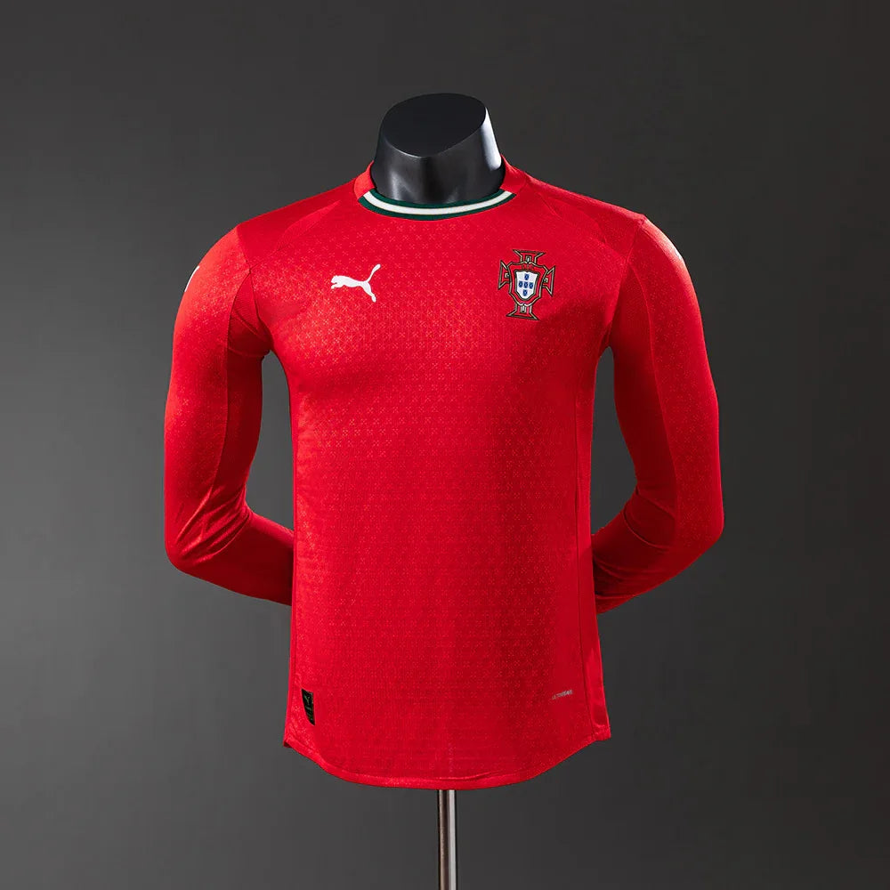 CAMISETA PORTUGAL I 2025 MANGA LARGA HOMBRE (VERSIÓN JUGADOR) - ZonaCamisetas