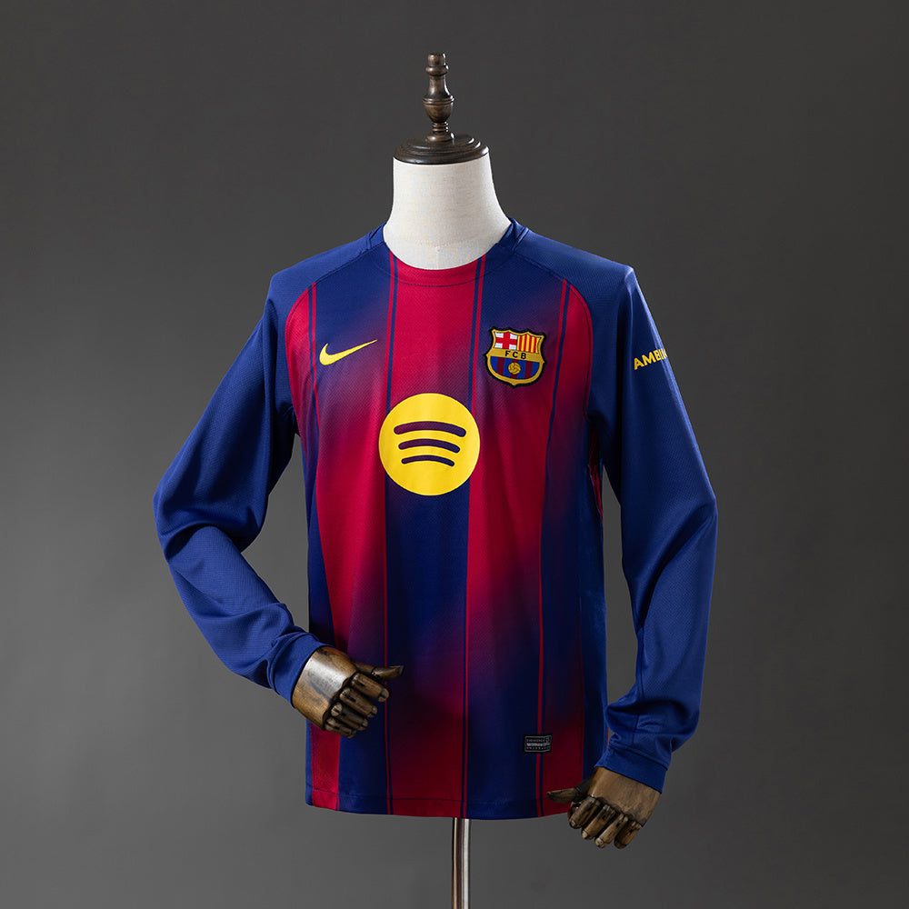 CAMISETA BARCELONA I 25/26 MANGA LARGA HOMBRE (VERSIÓN FAN)