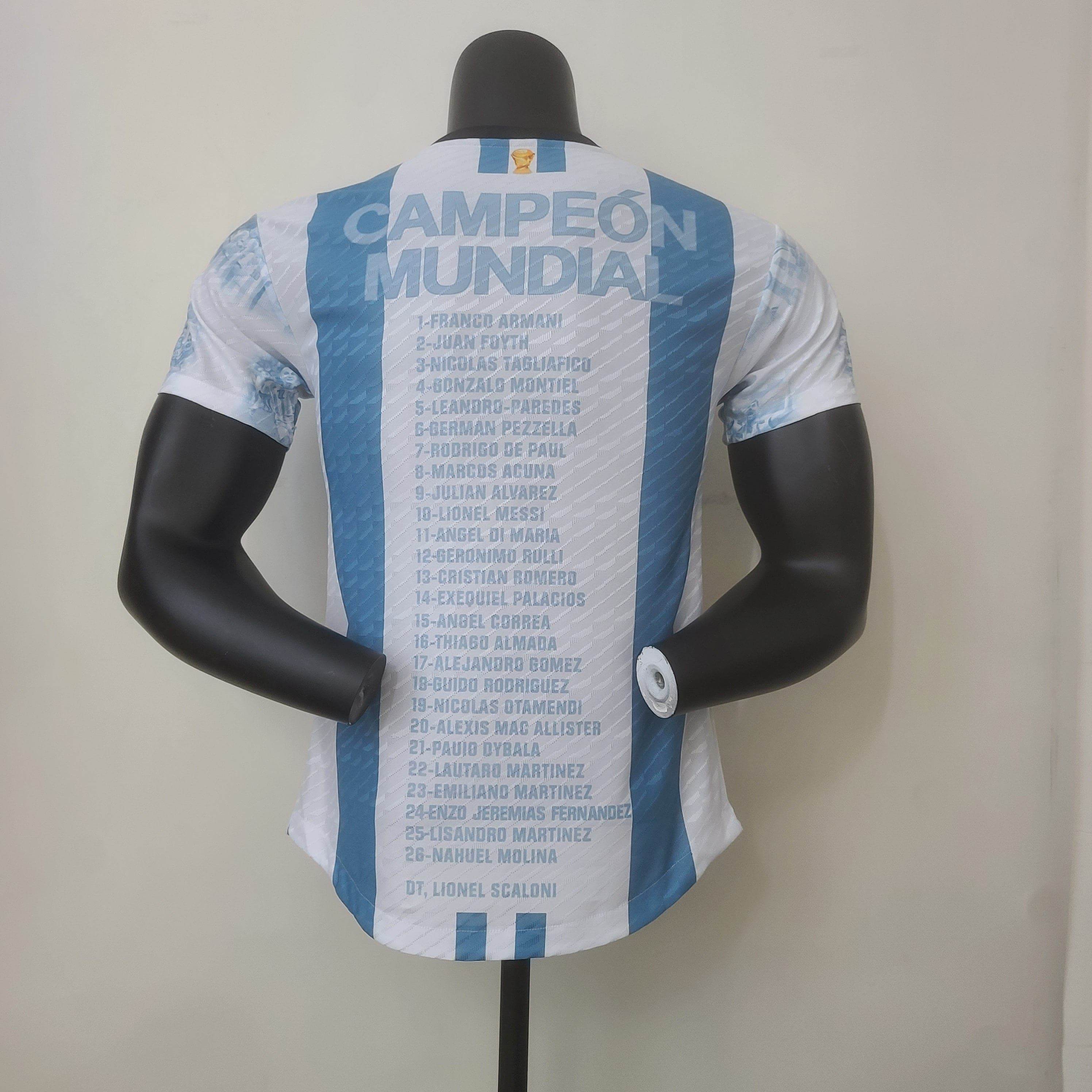 CAMISETA ARGENTINA EDICIÓN COMEMORATIVA I 23/24 HOMBRE (VERSIÓN JUGADOR) - ZonaCamisetas