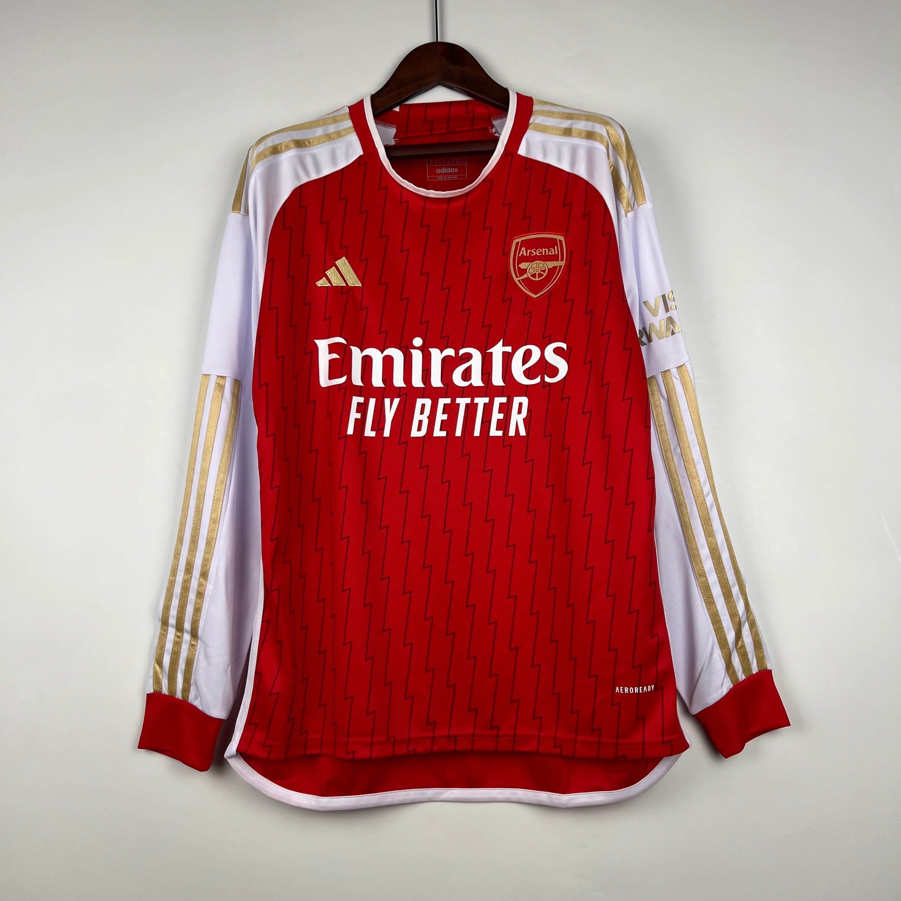CAMISETA ARSENAL I 23/24 HOMBRE MANGA LARGA (VERSIÓN FAN) - ZonaCamisetas