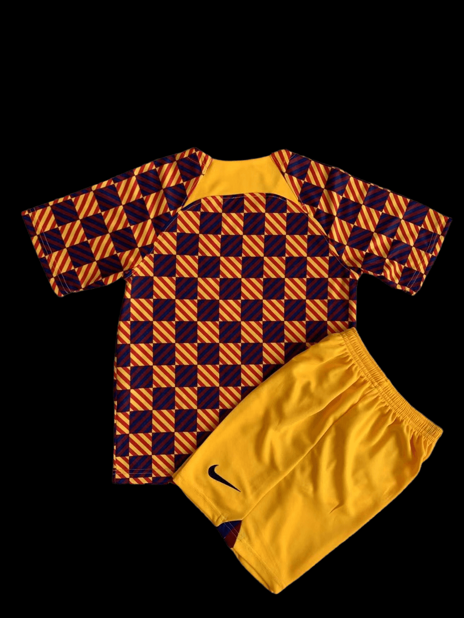 CAMISETA BARCELONA ENTRENAMIENTO I 23/24 CONJUNTO INFANTIL - ZonaCamisetas