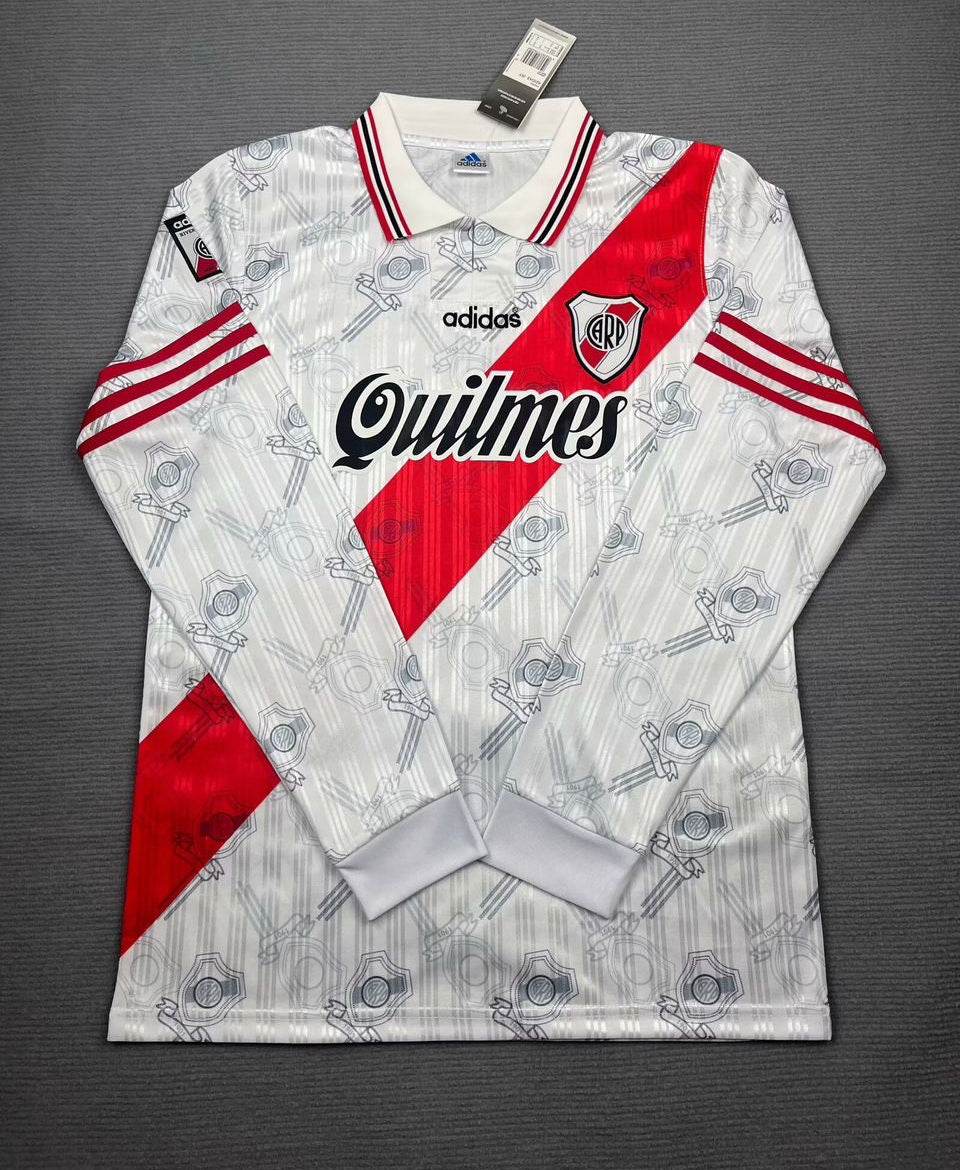 CAMISETA RIVER PLATE l 1996 HOMBRE (RETRO) MANGA LARGA - ZonaCamisetas