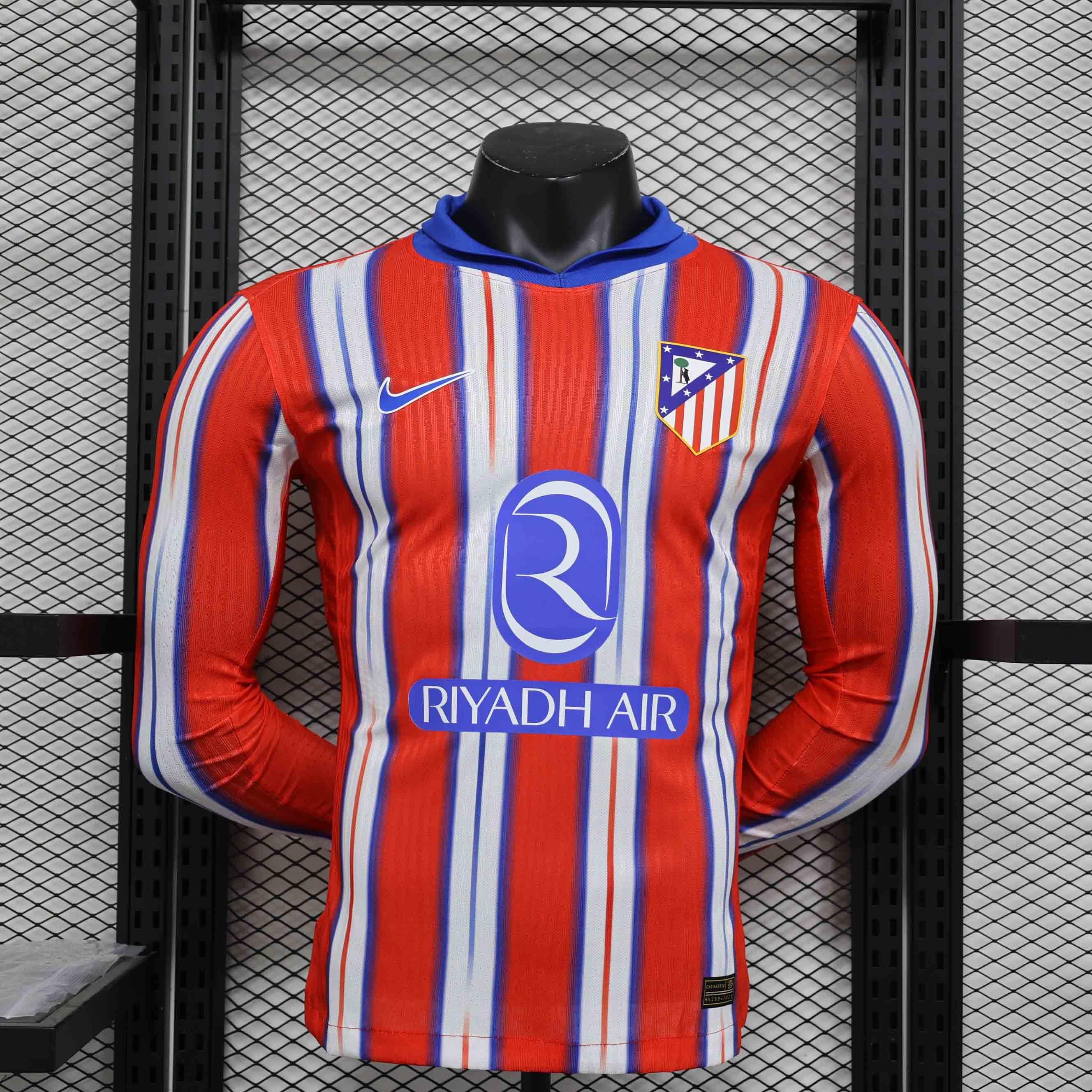 CAMISETA ATLÉTICO DE MADRID I 24/25 HOMBRE (VERSIÓN JUGADOR) MANGA LARGA - ZonaCamisetas