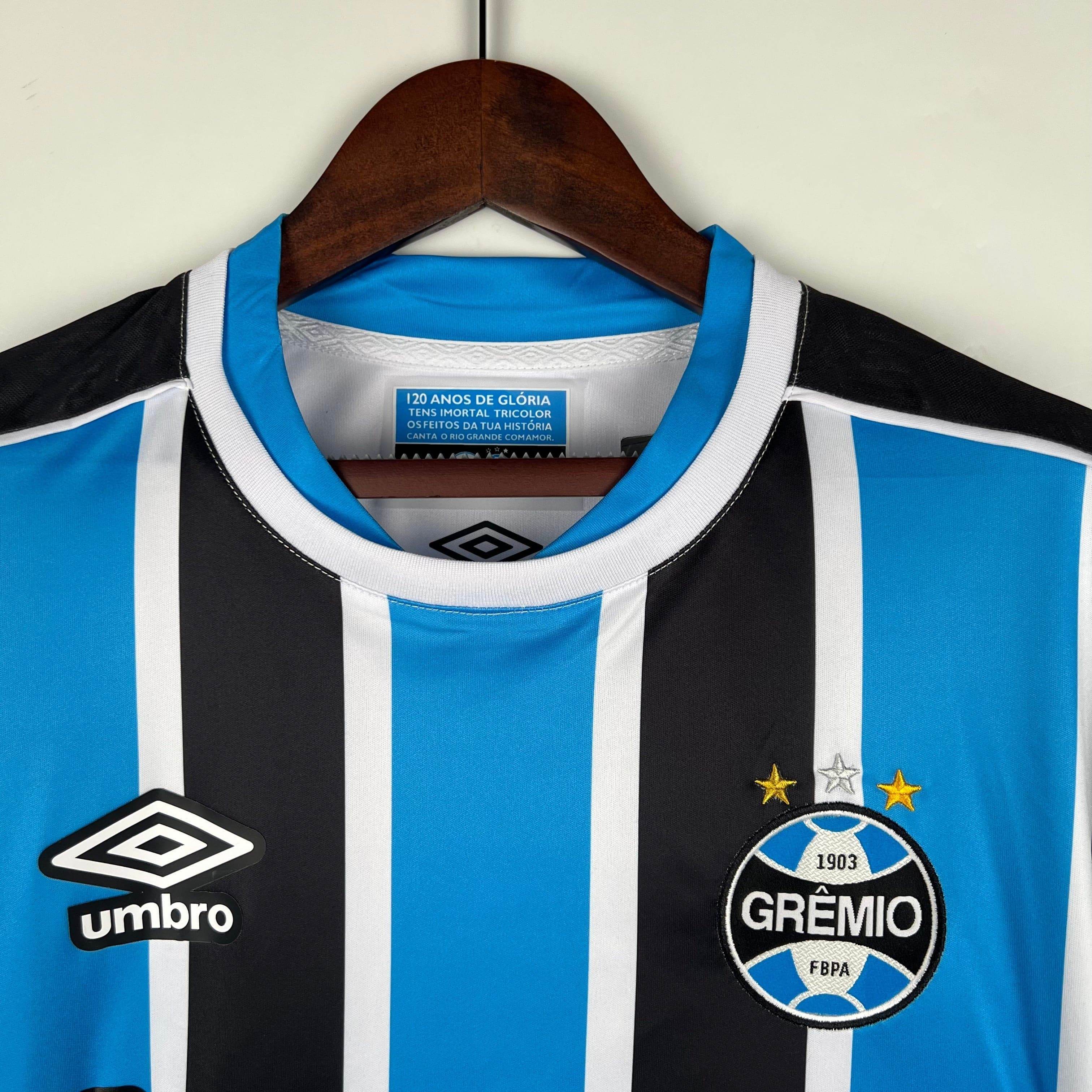CAMISETA GREMIO I 23/24 HOMBRE MANGA LARGA (VERSIÓN FAN) - ZonaCamisetas