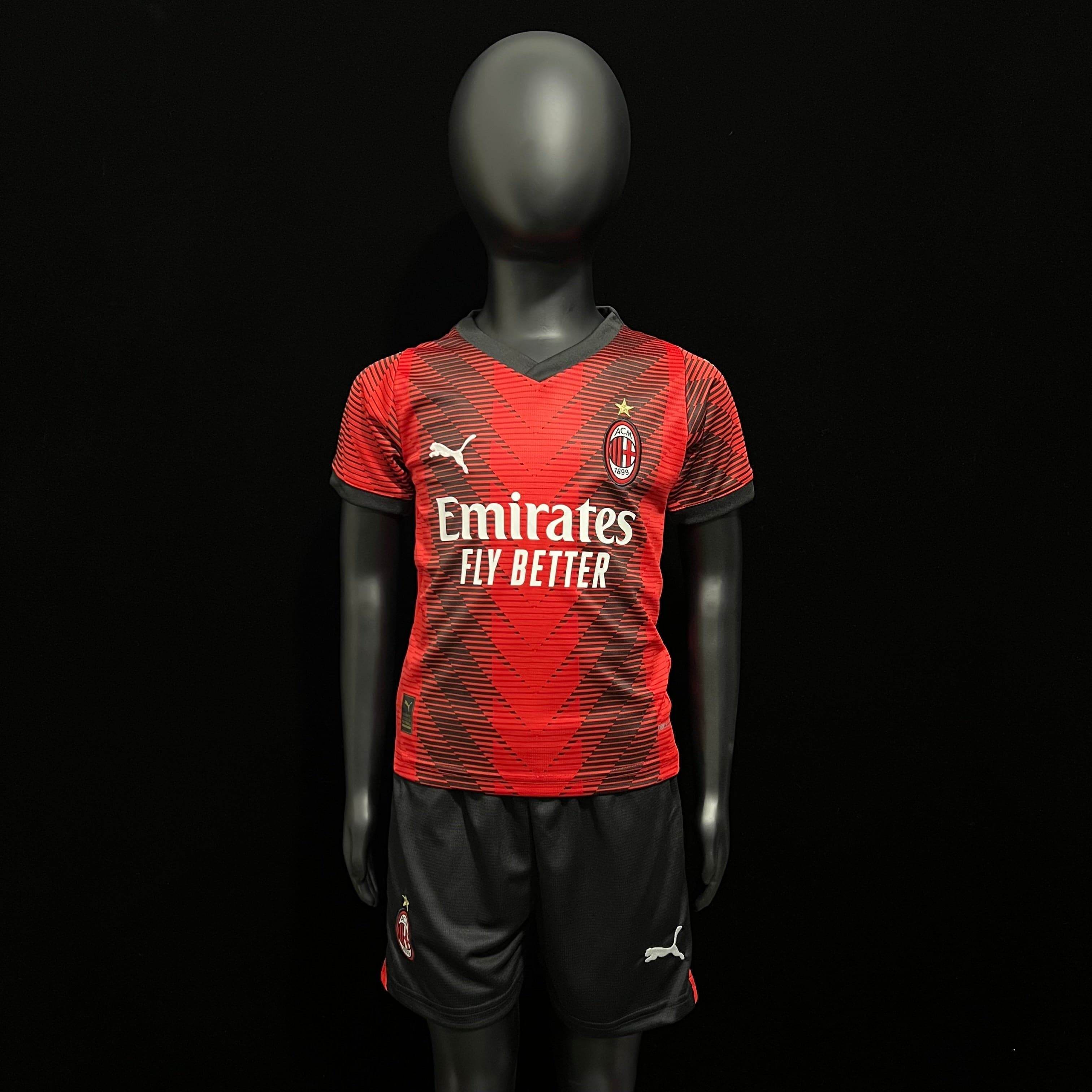 CAMISETA AC MILAN I 23/24 CONJUNTO INFANTIL - ZonaCamisetas