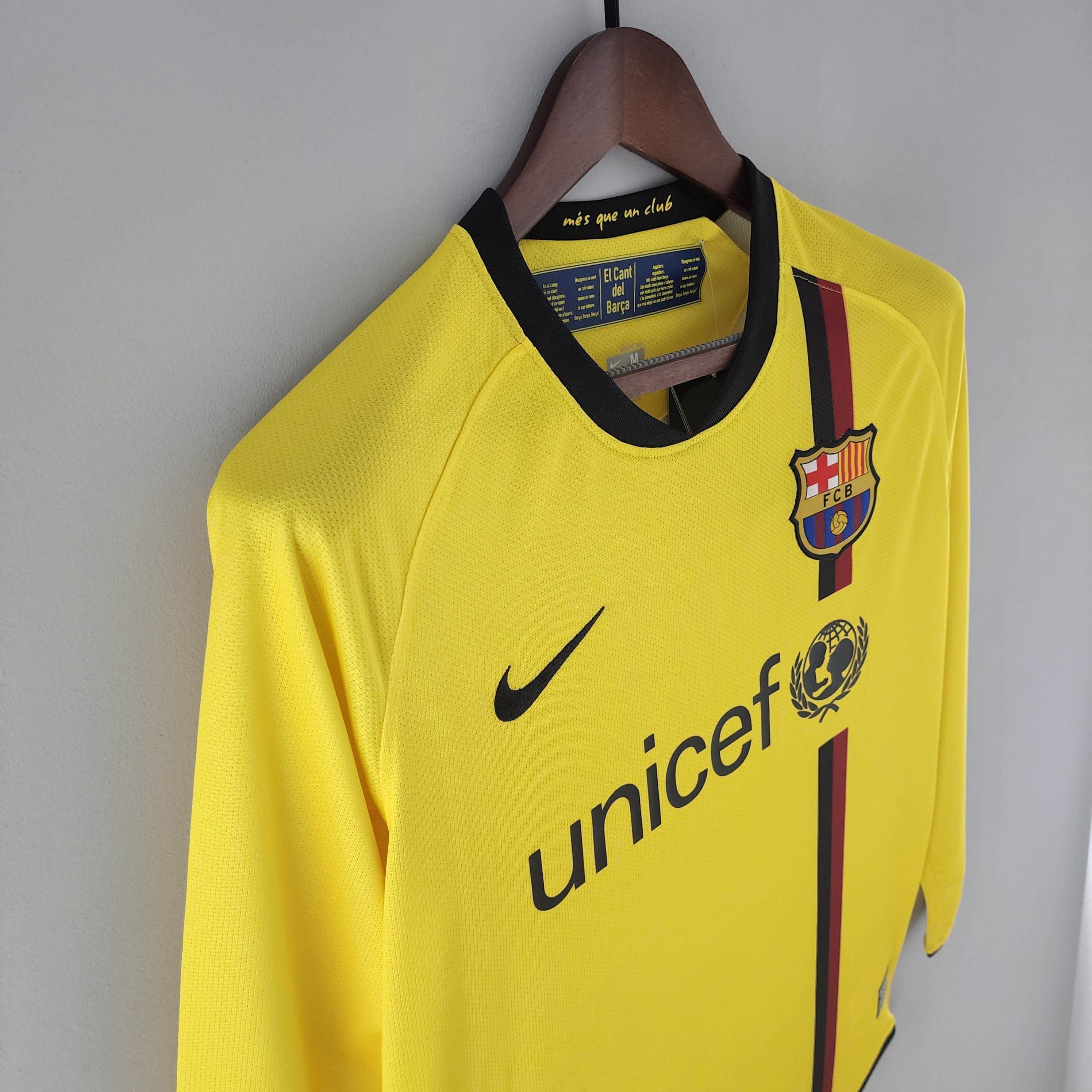 CAMISETA BARCELONA II 08/09 HOMBRE (RETRO) MANGA LARGA - ZonaCamisetas