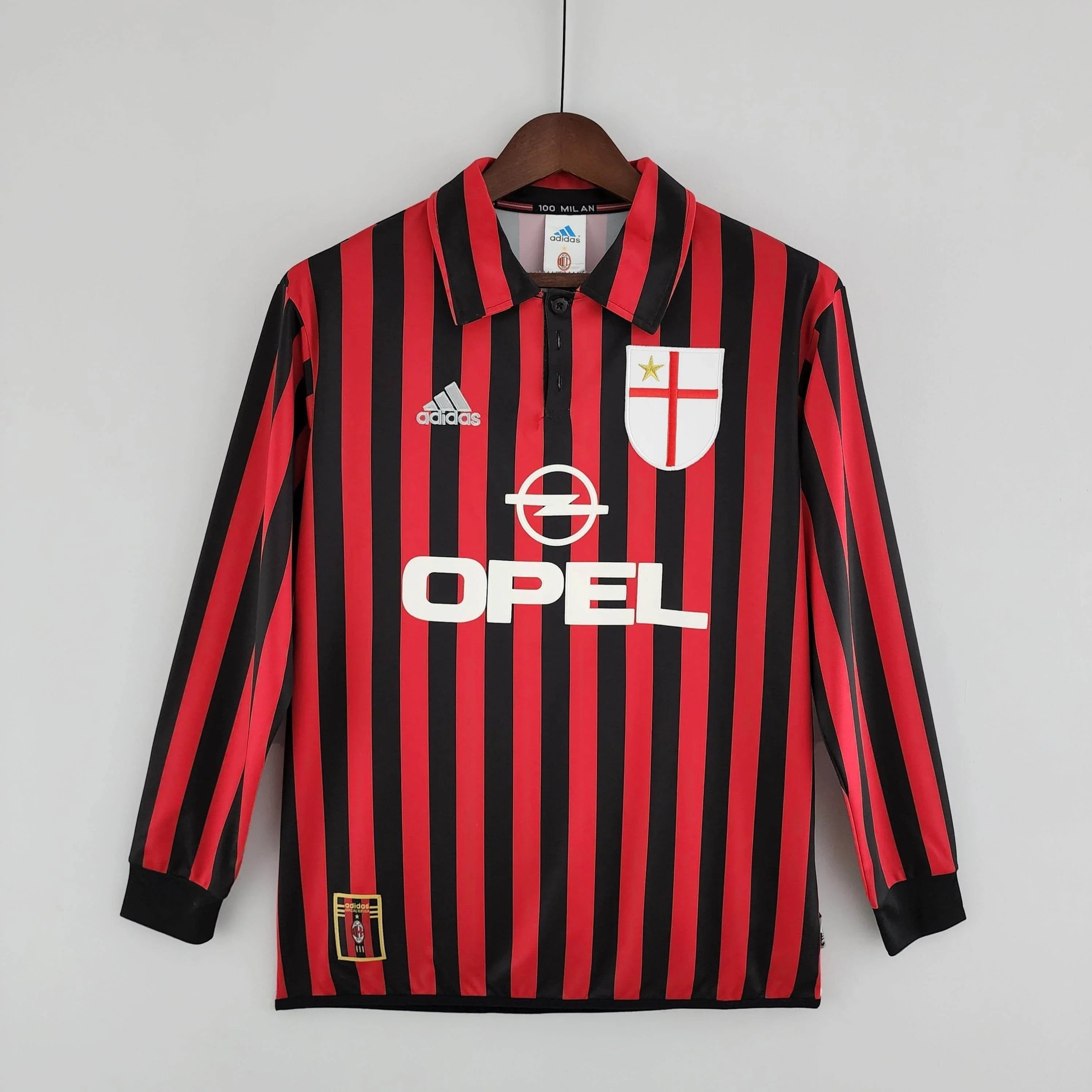 CAMISETA MILAN XVI 99/00 HOMBRE (RETRO) MANGA LARGA - ZonaCamisetas