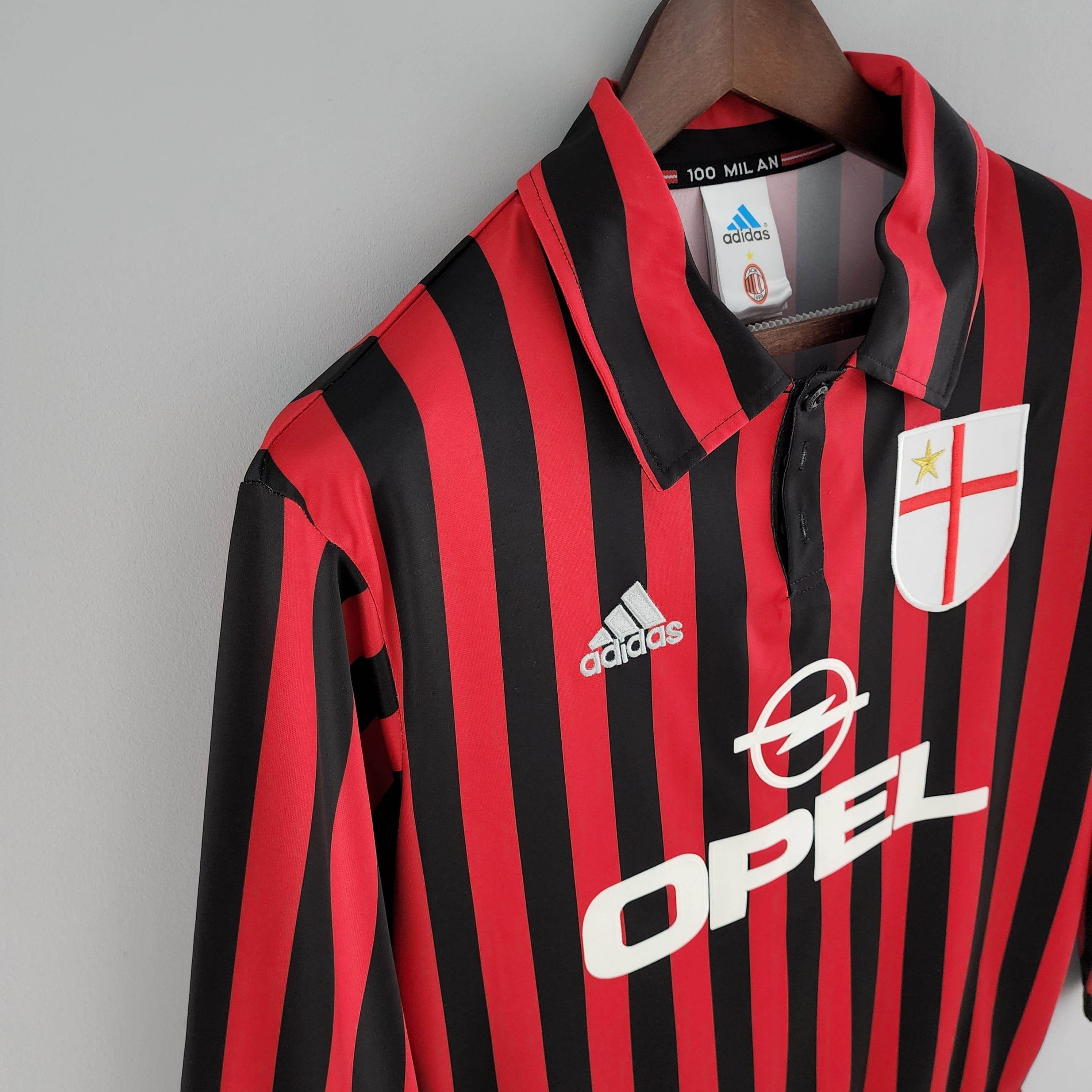 CAMISETA MILAN XVI 99/00 HOMBRE (RETRO) MANGA LARGA - ZonaCamisetas