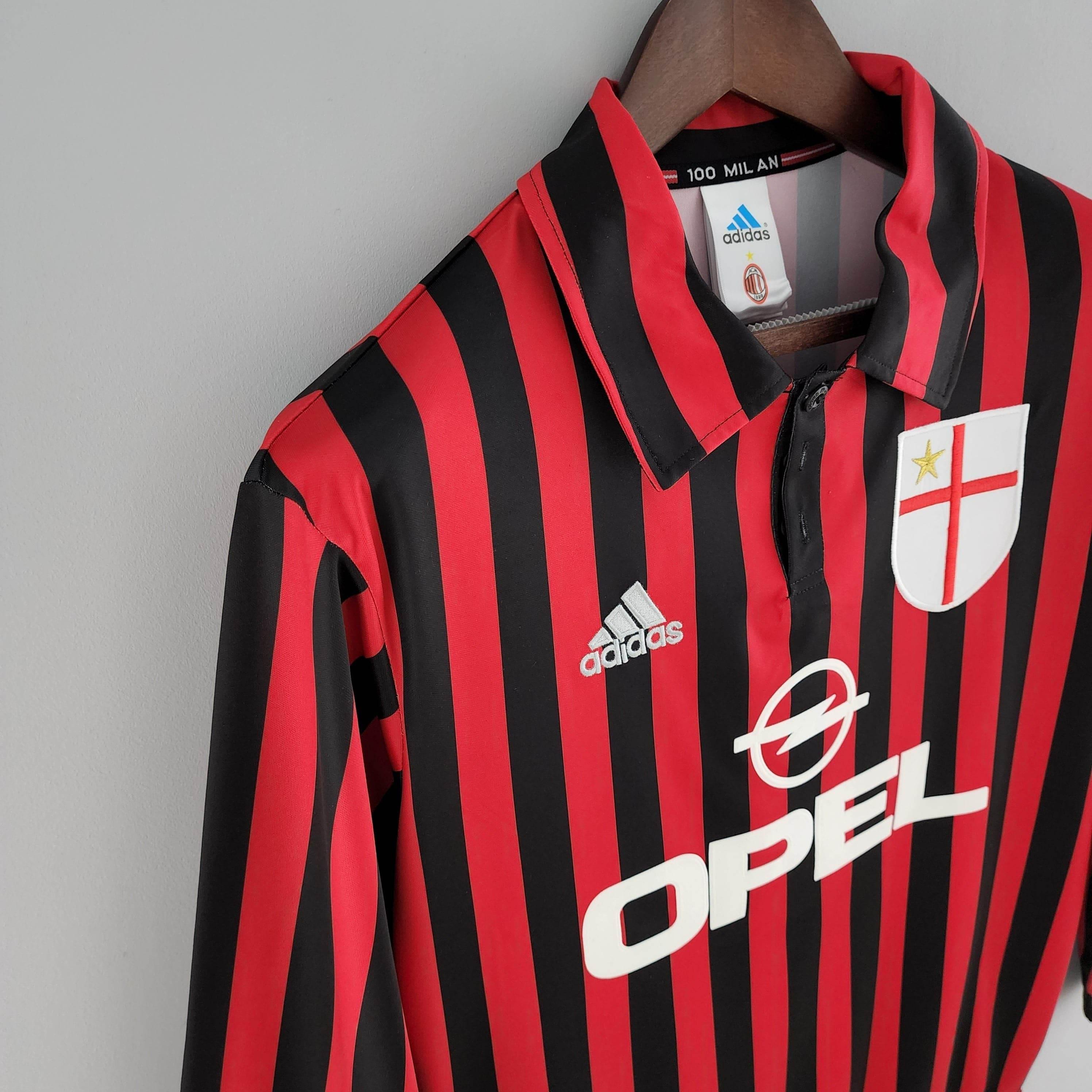 CAMISETA MILAN XVI 99/00 HOMBRE (RETRO) MANGA LARGA - ZonaCamisetas