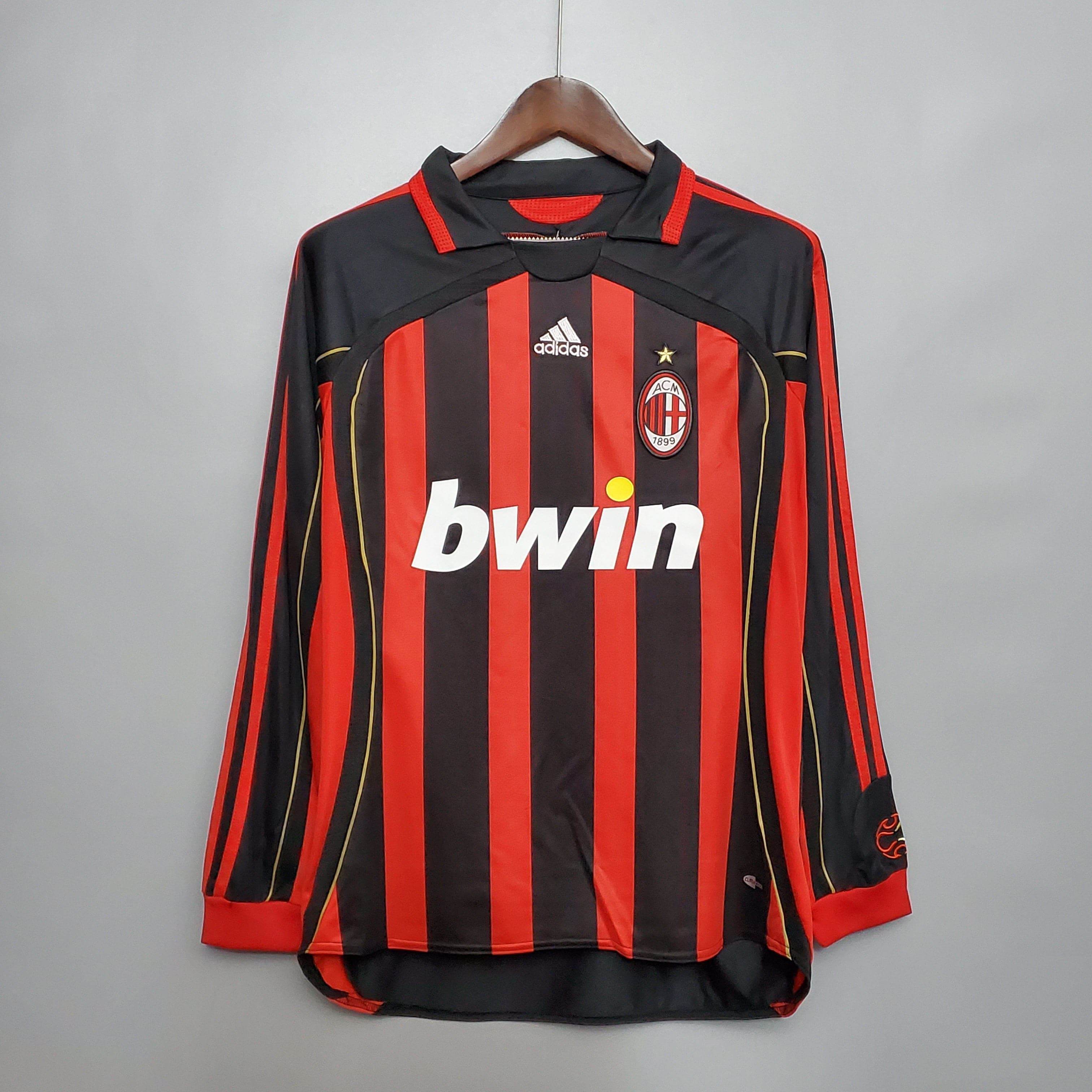 CAMISETA AC MILAN V 06/07 HOMBRE (RETRO) MANGA LARGA - ZonaCamisetas