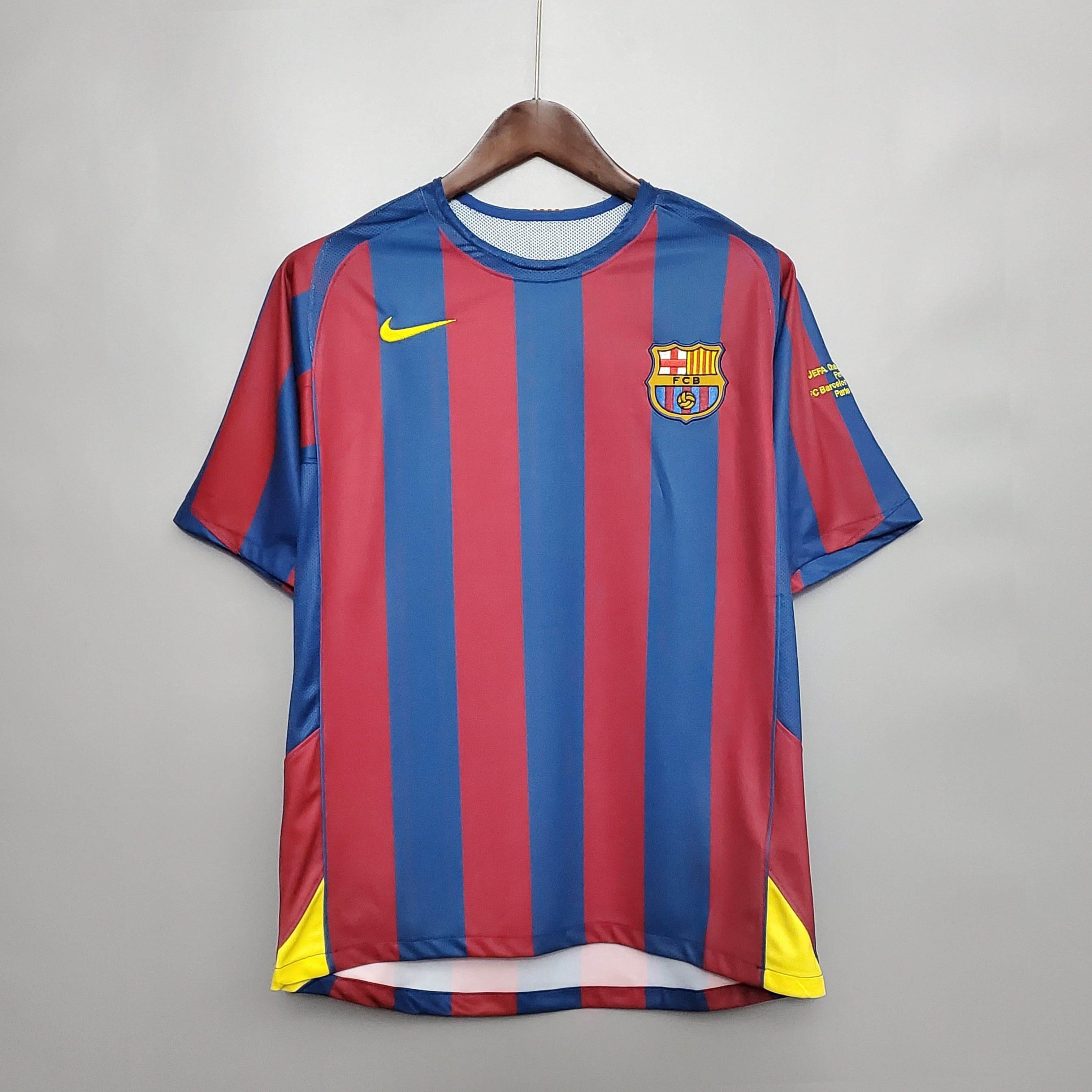 CAMISETA BARCELONA I 2006 UEFA HOMBRE (RETRO) - ZonaCamisetas