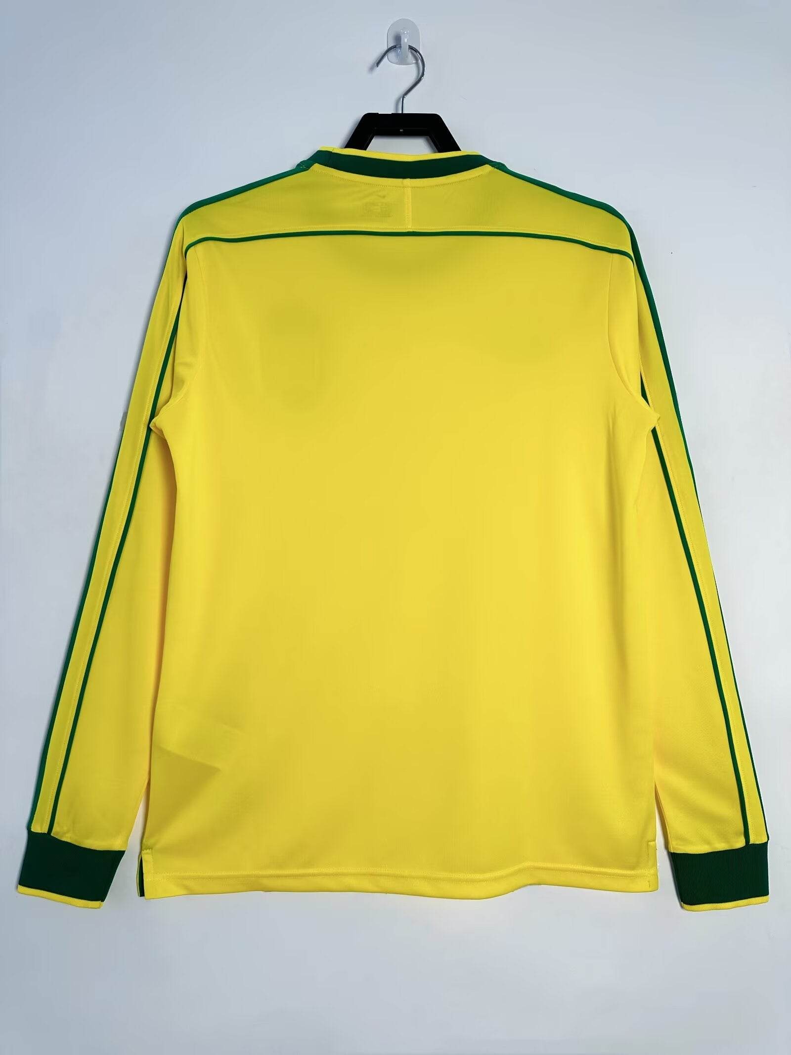 CAMISETA BRASIL I 98 HOMBRE MANGA LARGA (RETRO) - ZonaCamisetas