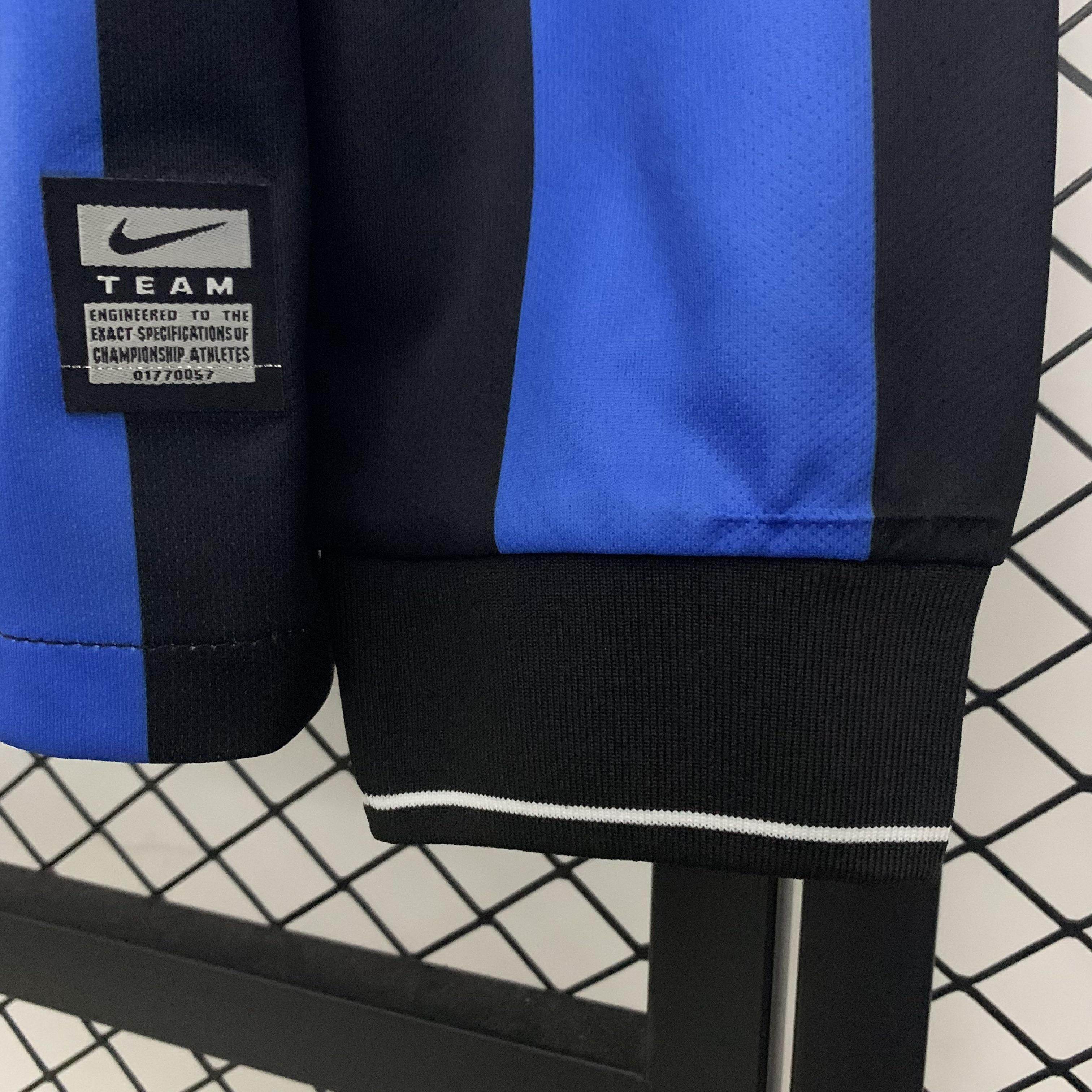 CAMISETA INTER DE MILAN I 09/10 HOMBRE MANGA LARGA (RETRO) - ZonaCamisetas