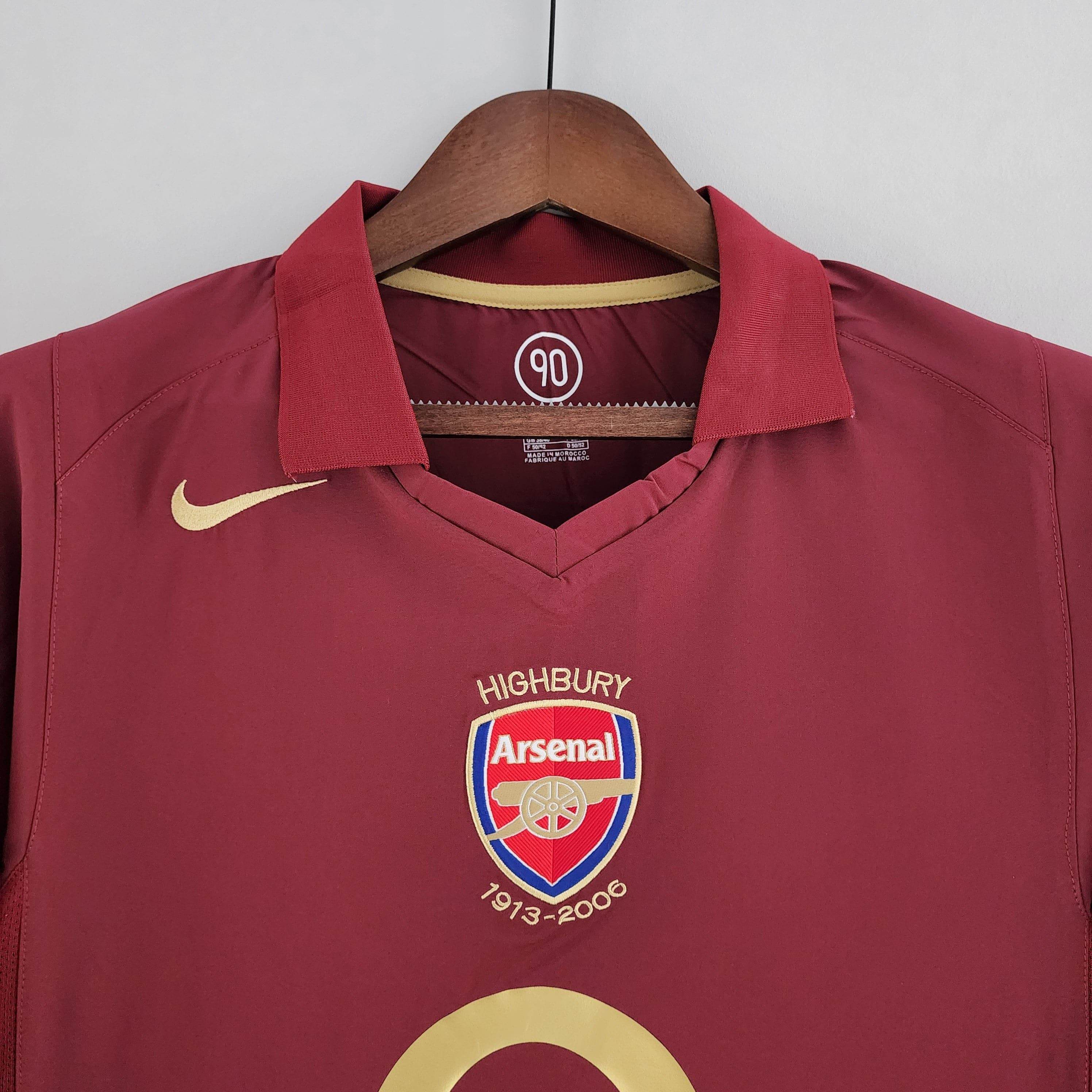CAMISETA ARSENAL I 05/06 HOMBRE (RETRO) MANGA LARGA - ZonaCamisetas