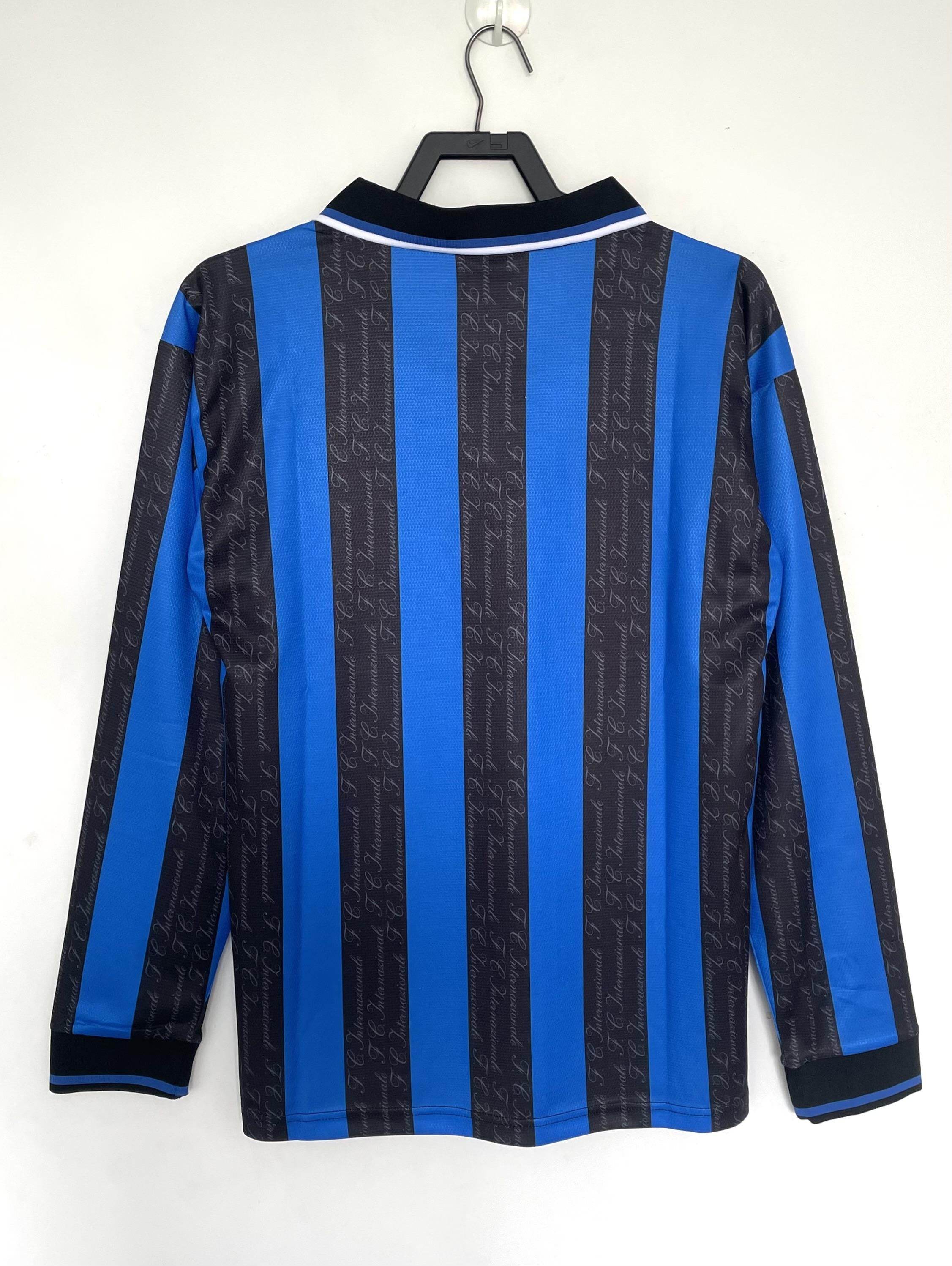 CAMISETA INTER DE MILAN I 97/98 HOMBRE MANGA LARGA (RETRO) - ZonaCamisetas