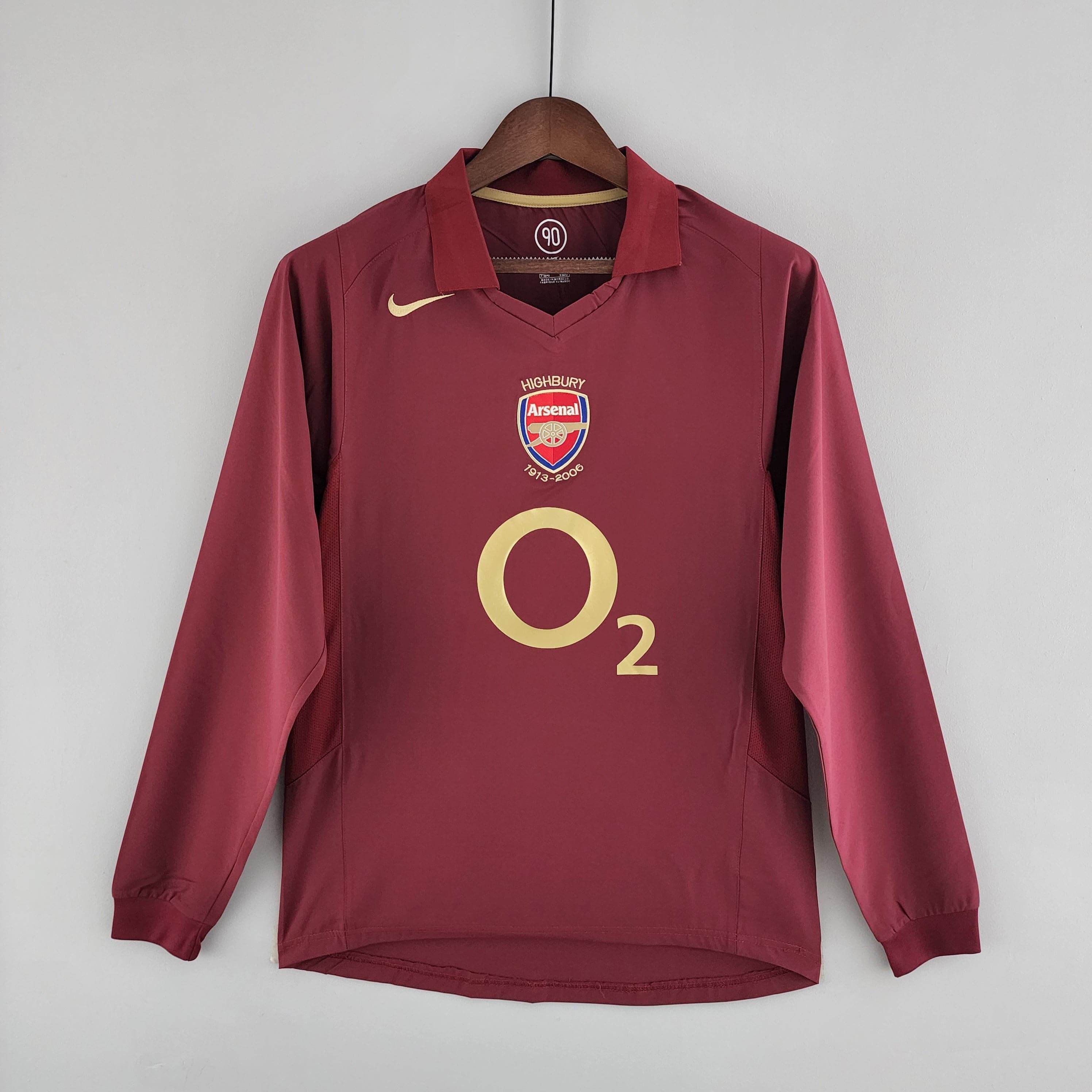 CAMISETA ARSENAL I 05/06 HOMBRE (RETRO) MANGA LARGA - ZonaCamisetas