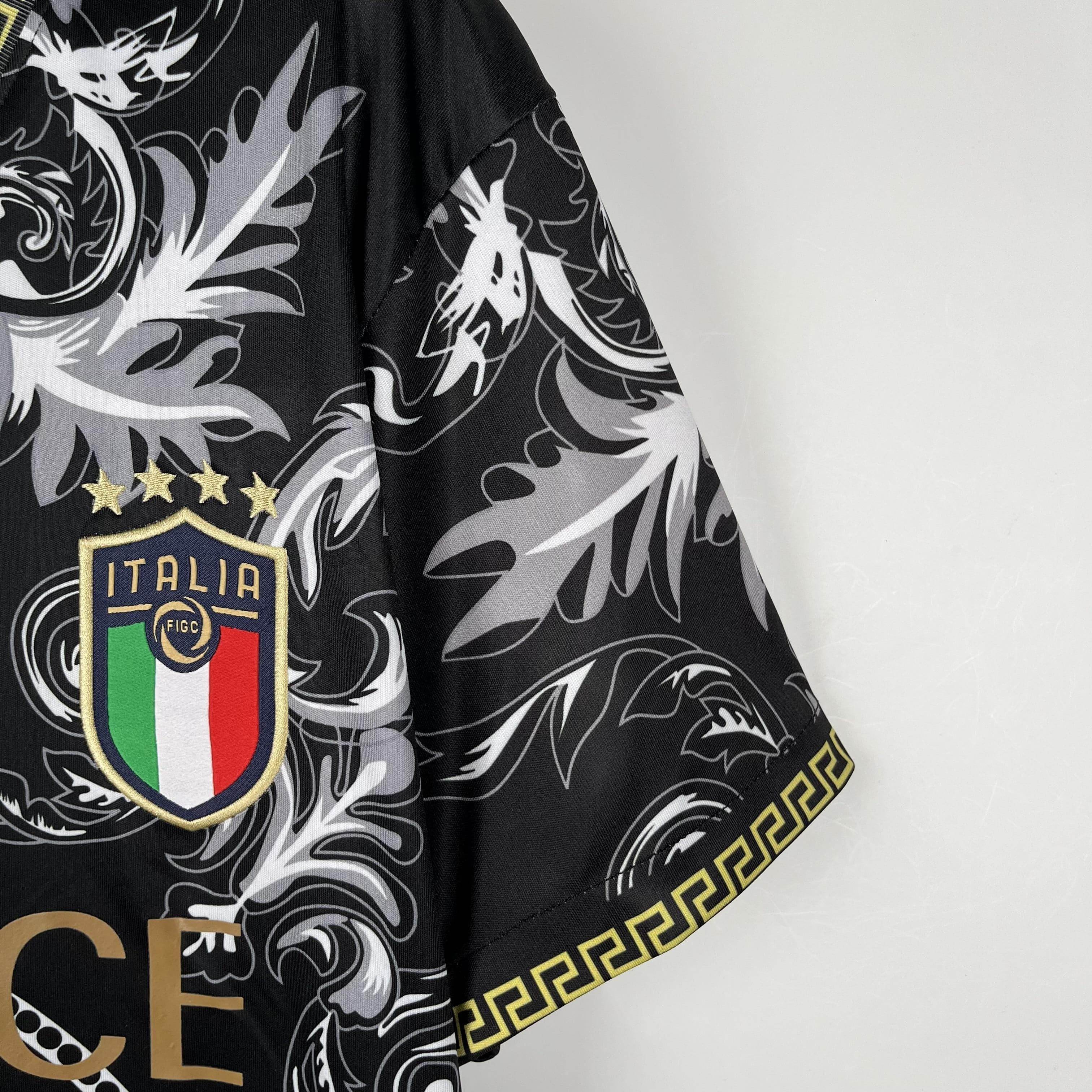 CAMISETA ITALIA EDICIÓN ESPECIAL BLACK 2024 HOMBRE (VERSIÓN FAN) - ZonaCamisetas
