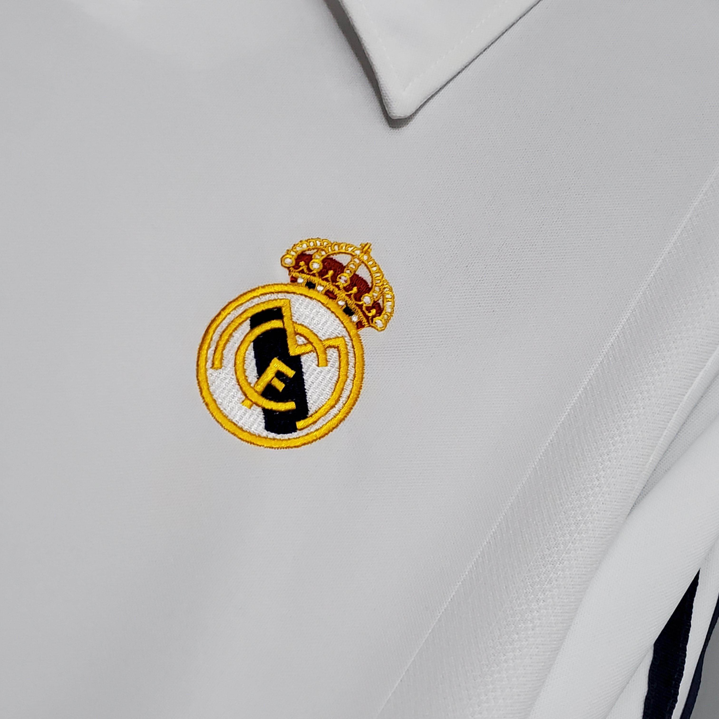 CAMISETA REAL MADRID l 01/02 MANGA LARGA HOMBRE (RETRO) - ZonaCamisetas