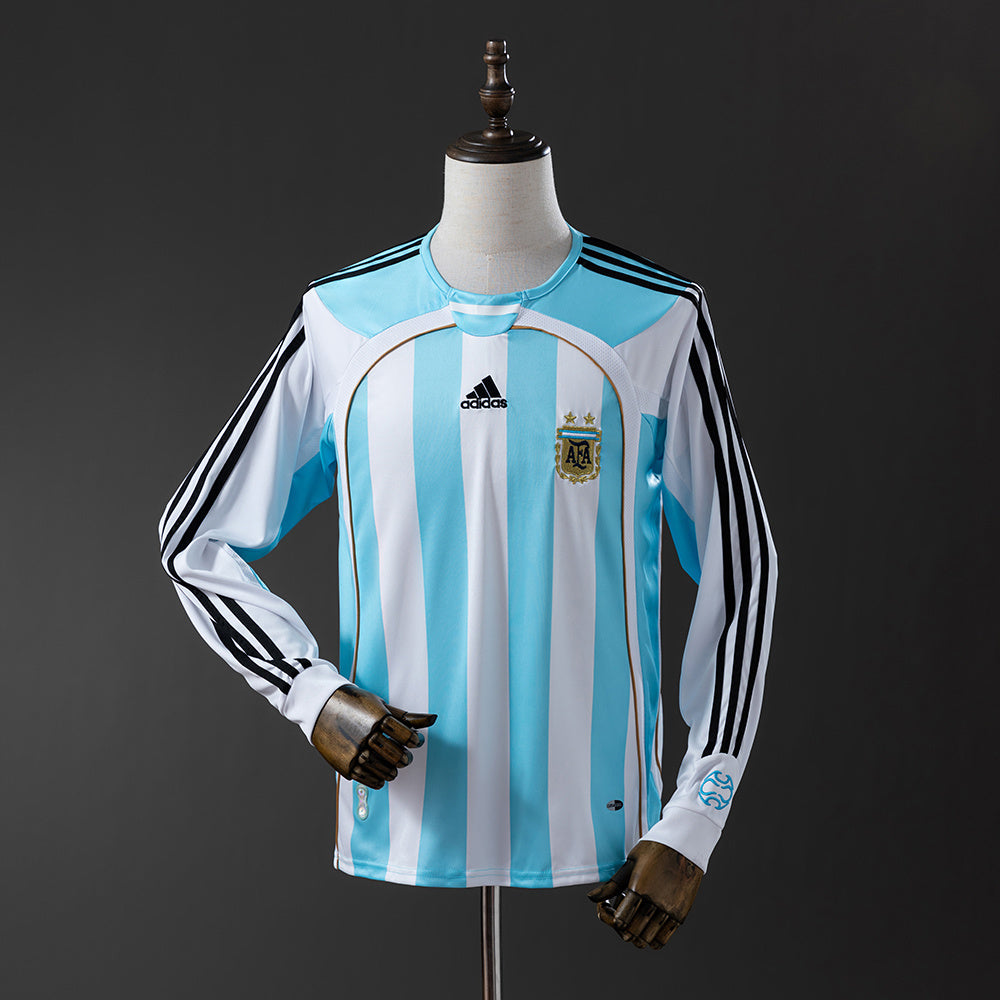CAMISETA ARGENTINA 06/07 I HOMBRE MANGA LARGA (RETRO)