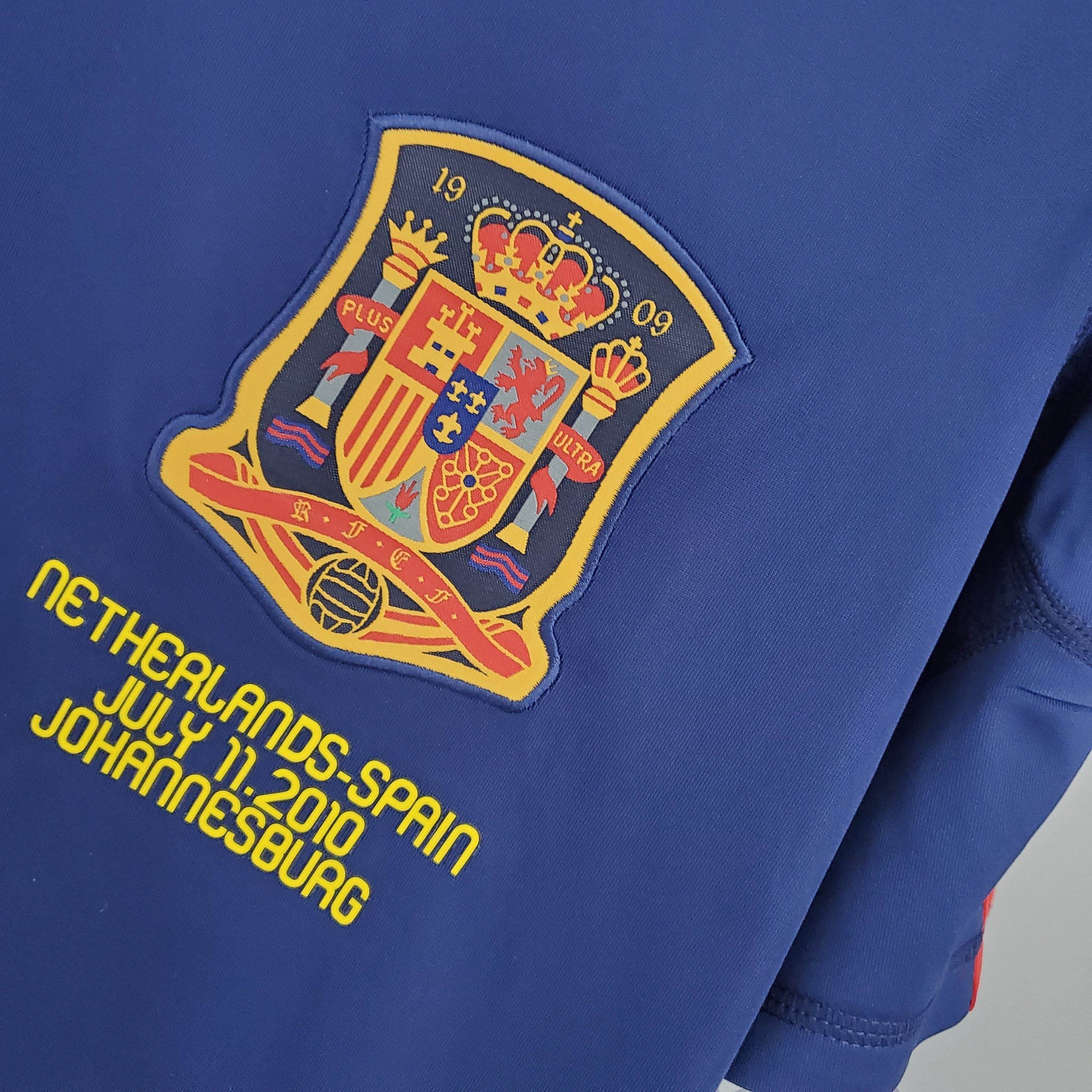 CAMISETA ESPAÑA MUNDIAL I 2010 HOMBRE (RETRO) MANGA LARGA - ZonaCamisetas