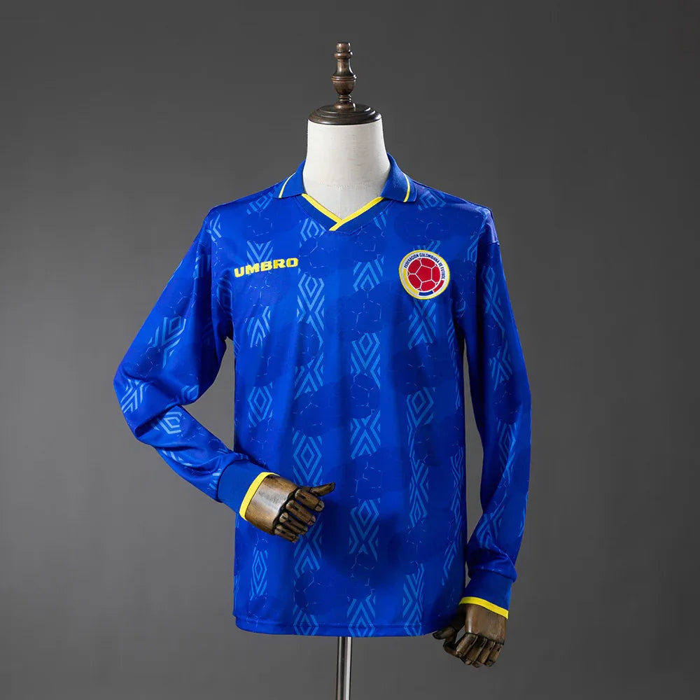 CAMISETA COLOMBIA II 1994 MANGA LARGA HOMBRE (RETRO) - ZonaCamisetas