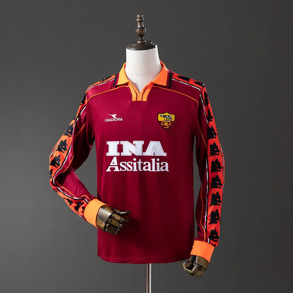 CAMISETA ROMA I 98/99 MANGA LARGA HOMBRE (RETRO) - ZonaCamisetas