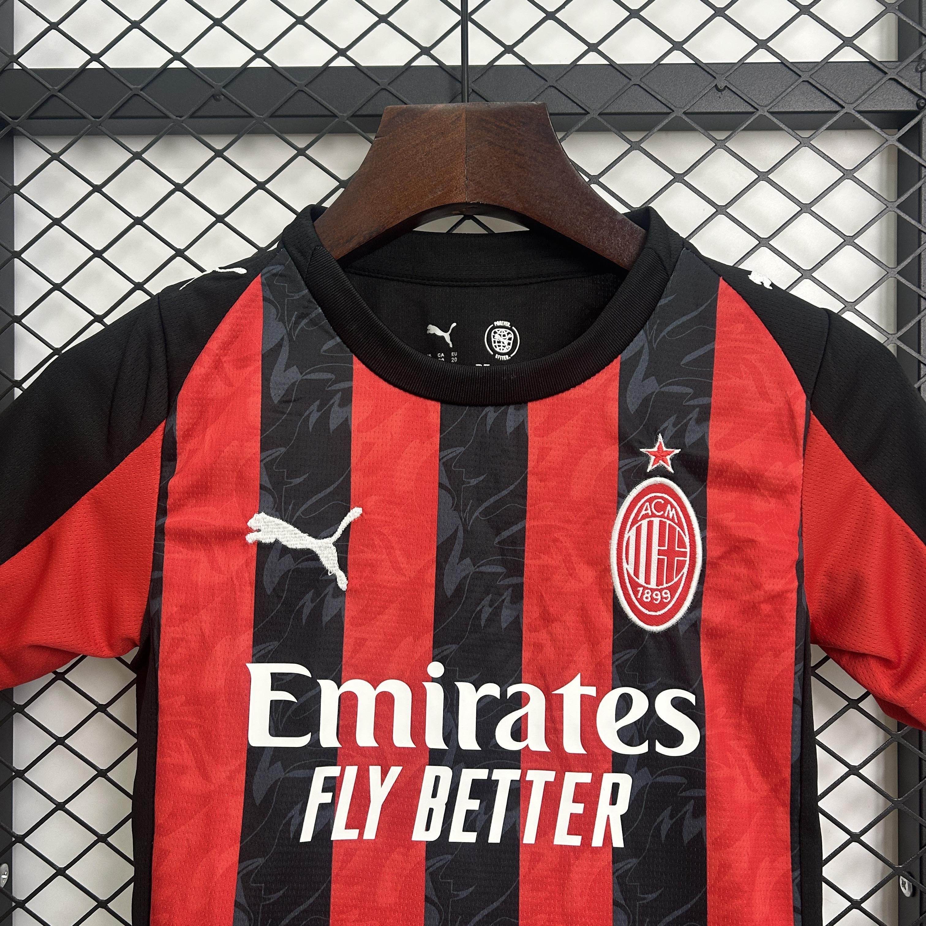 CAMISETA AC MILAN I 25/26 CONJUNTO INFANTIL - ZonaCamisetas