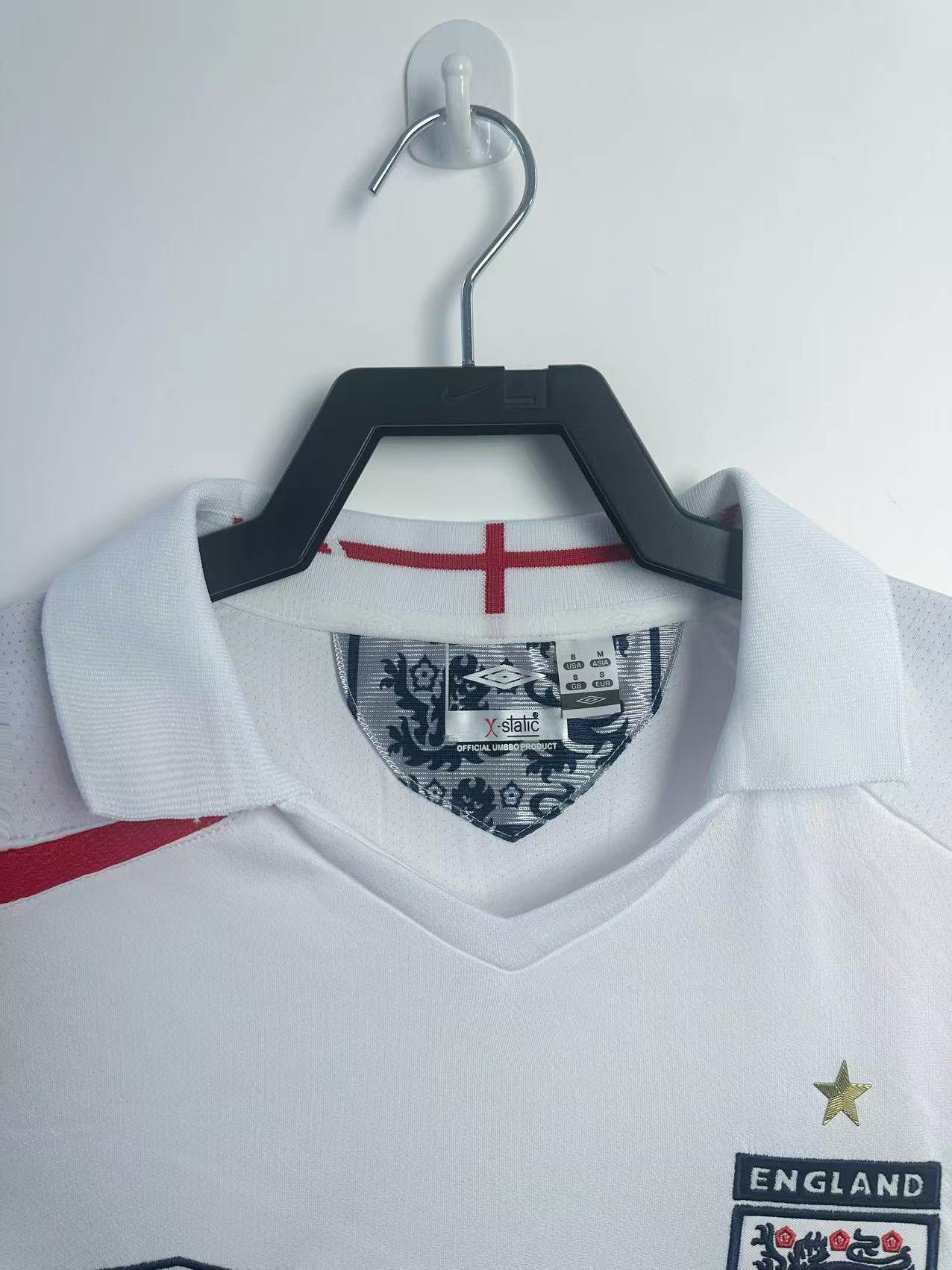 CAMISETA INGLATERRA I 2006 MANGA LARGA HOMBRE (RETRO) - ZonaCamisetas