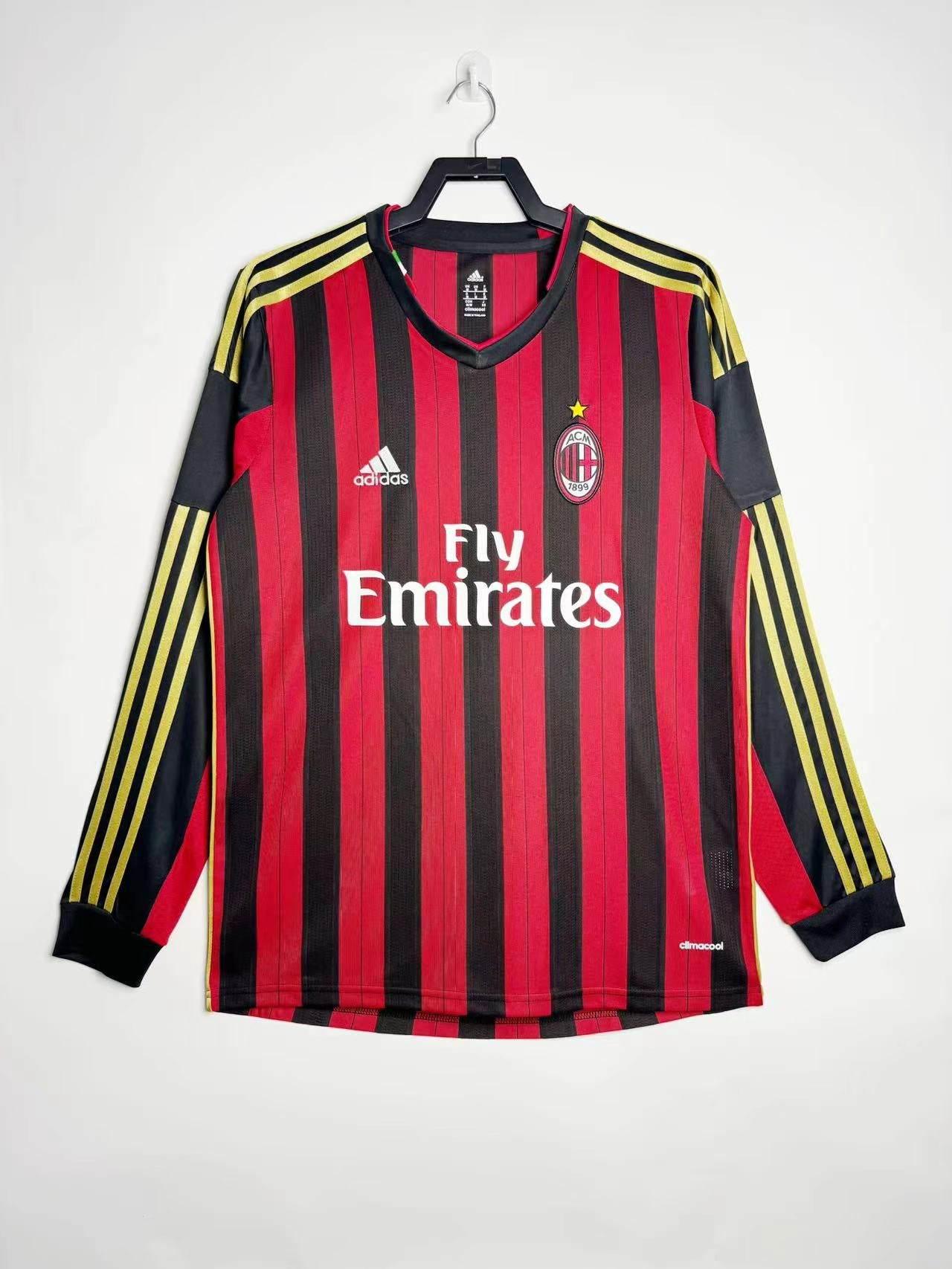 CAMISETA AC MILAN 13/14 HOMBRE (RETRO) MANGA LARGA - ZonaCamisetas