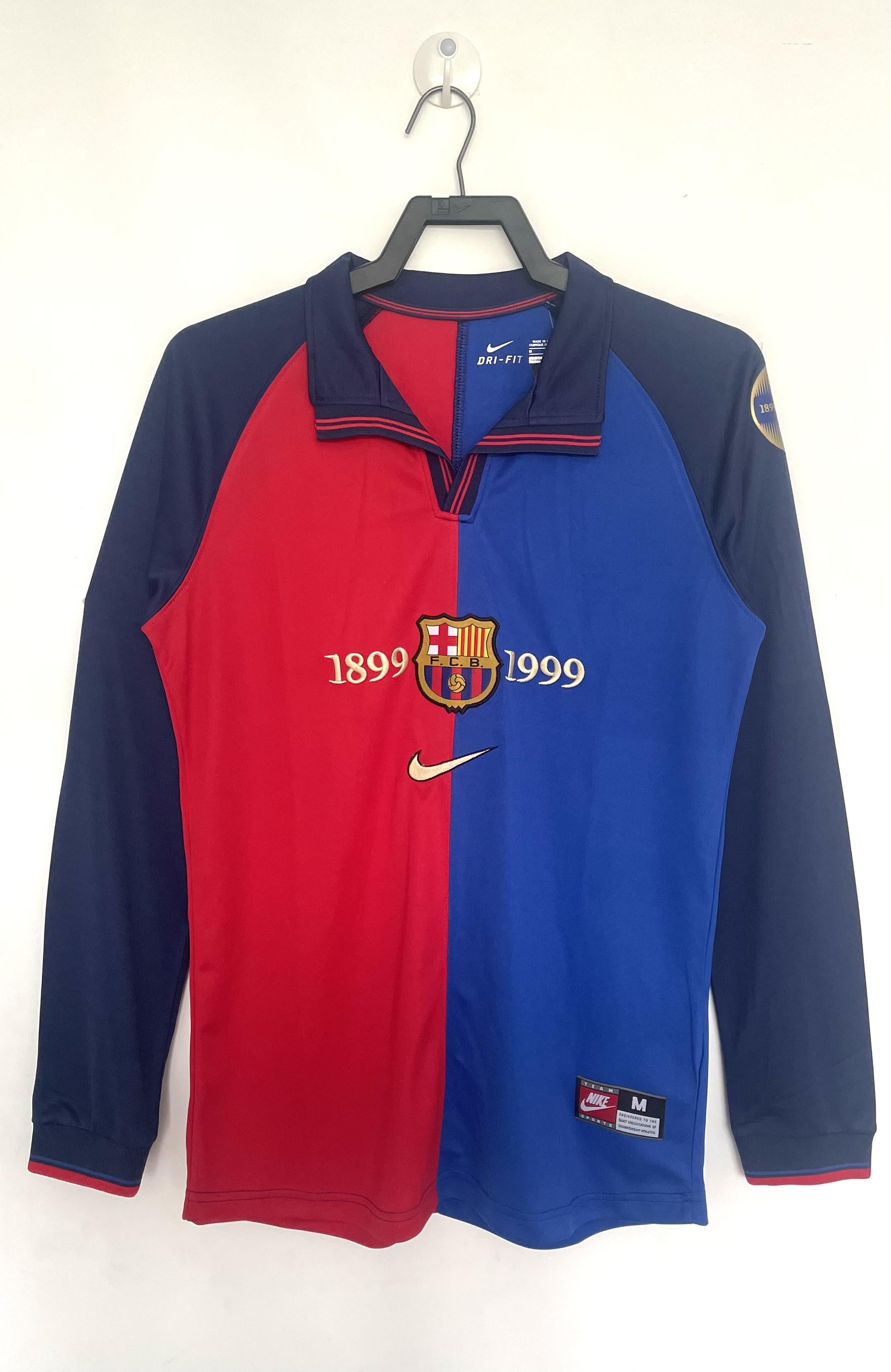 CAMISETA BARCELONA 100th HOMBRE (RETRO) MANGA LARGA