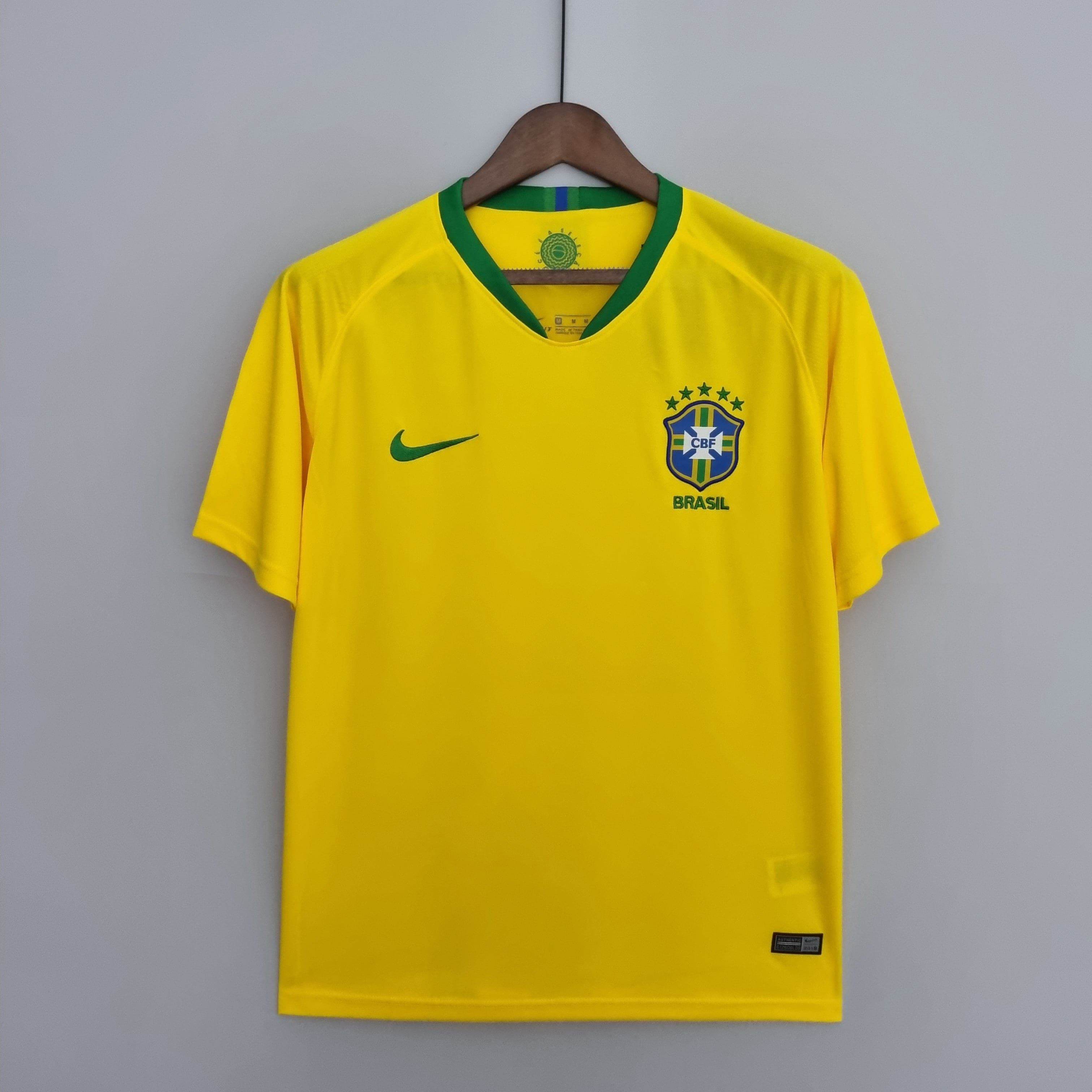 CAMISETA BRASIL I 2018 HOMBRE (RETRO) - ZonaCamisetas