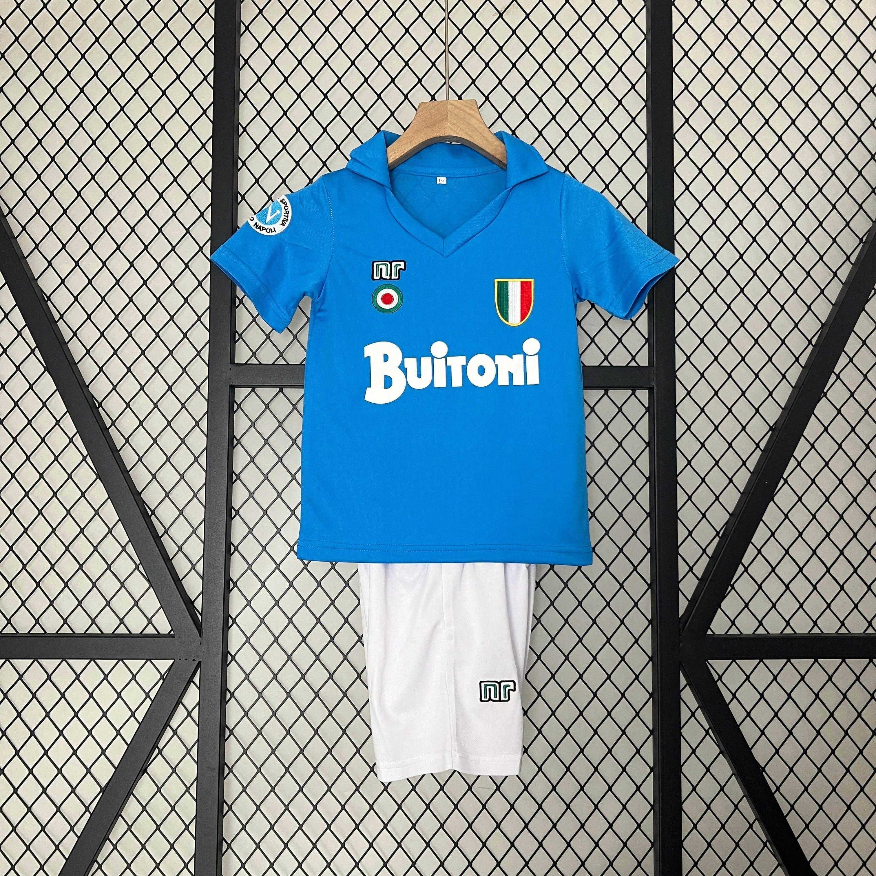 CAMISETA NAPOLI I 87/88 CONJUNTO INFANTIL - ZonaCamisetas