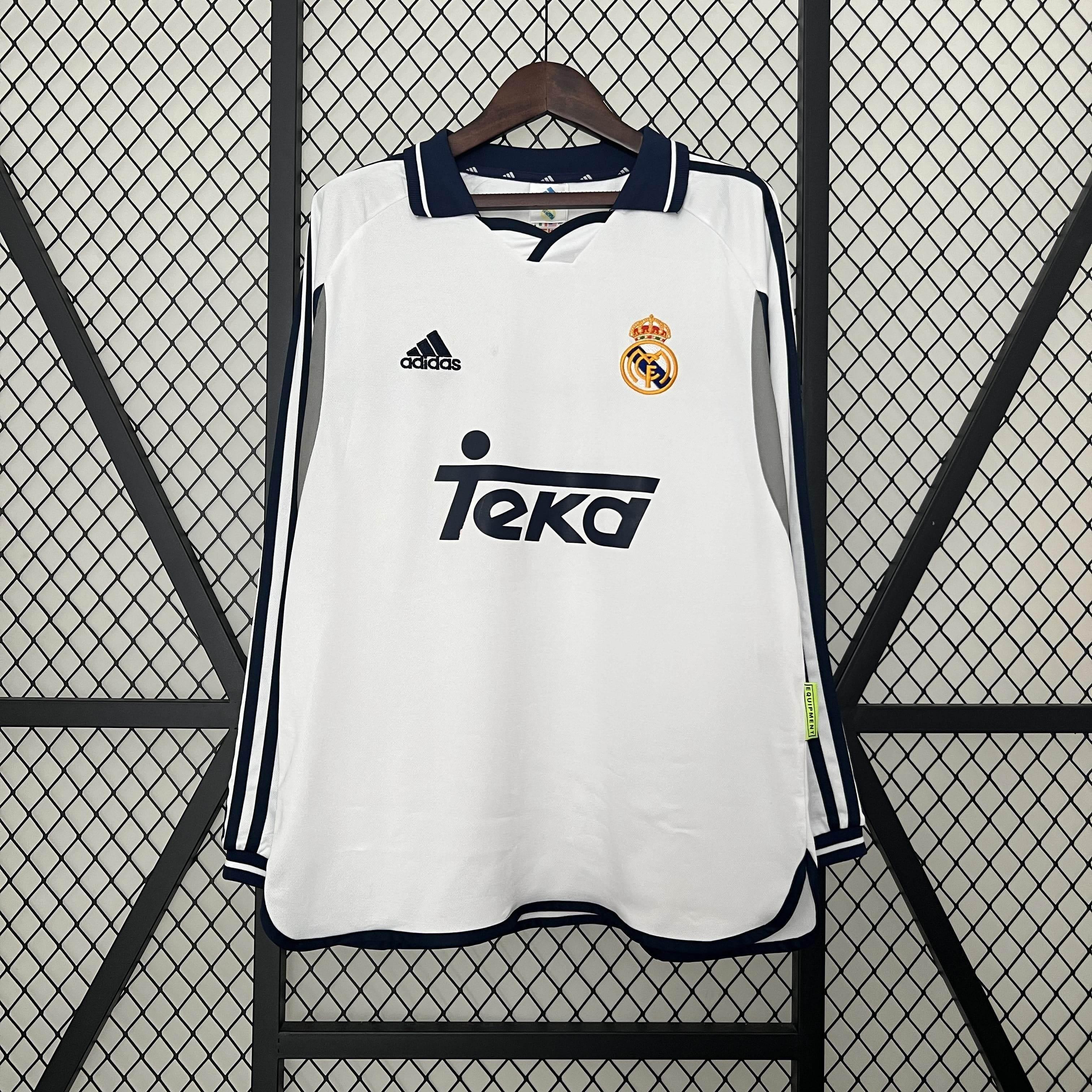 CAMISETA REAL MADRID l 00/01 MANGA LARGA HOMBRE (RETRO) - ZonaCamisetas