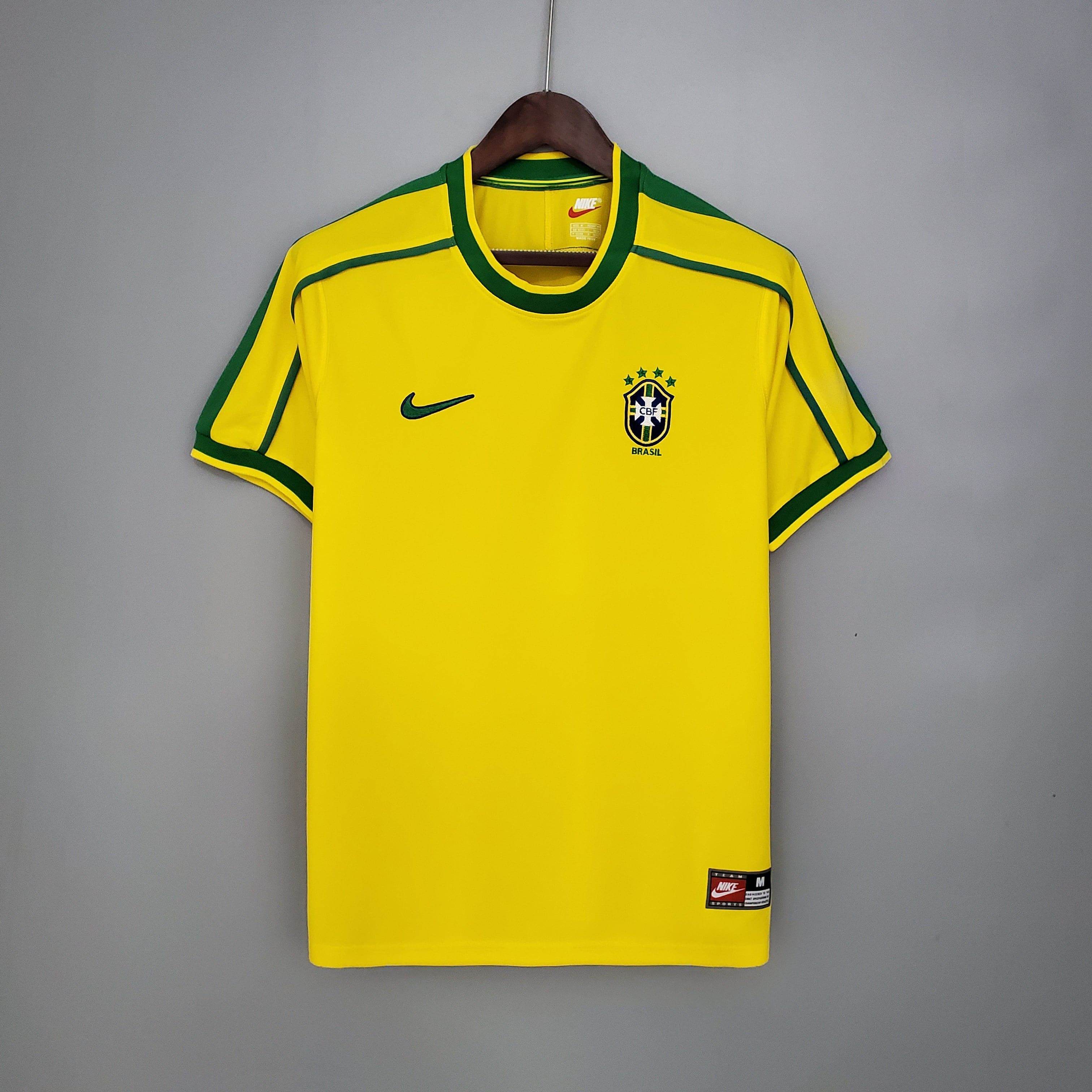 CAMISETA BRASIL I 98 HOMBRE (RETRO) - ZonaCamisetas