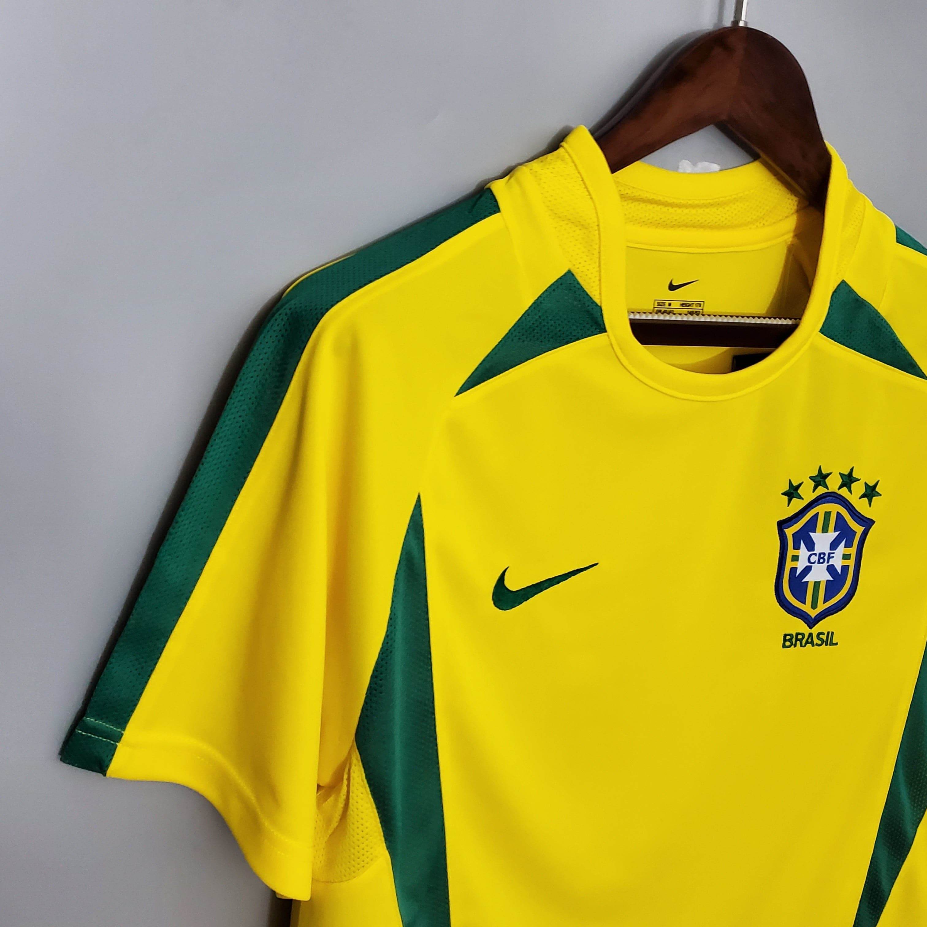 CAMISETA BRASIL I 2002 HOMBRE (RETRO) - ZonaCamisetas