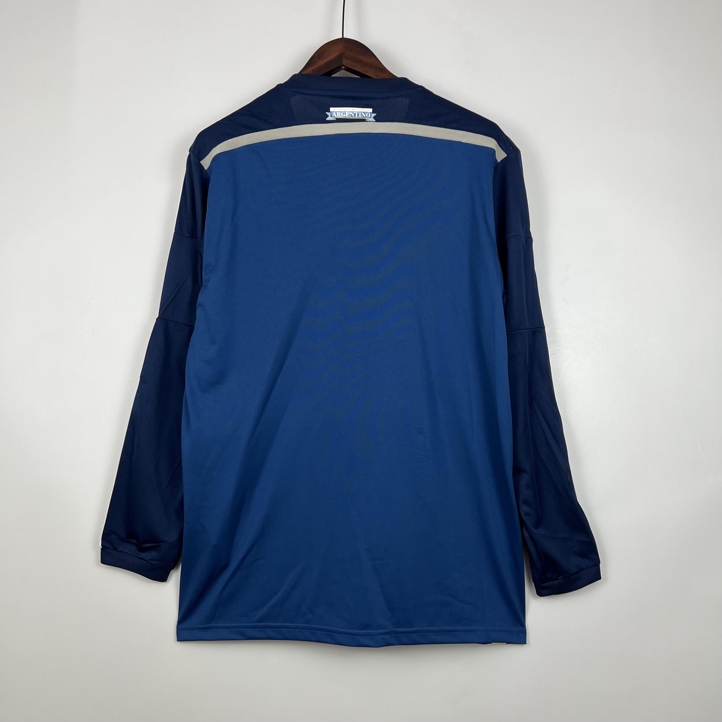 CAMISETA ARGENTINA II 2014 HOMBRE MANGA LARGA (RETRO)