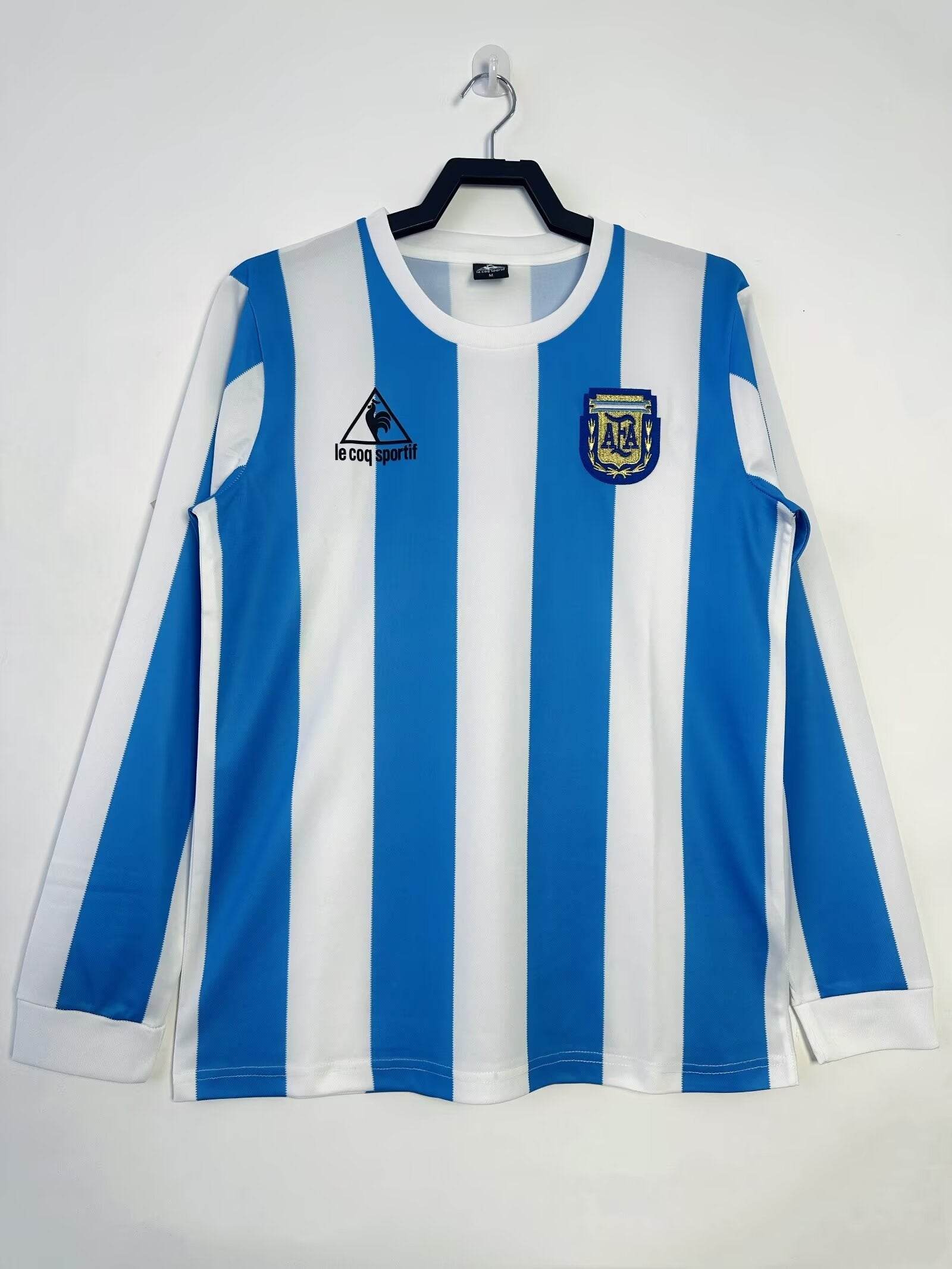 CAMISETA ARGENTINA 1986 HOMBRE MANGA LARGA (RETRO) - ZonaCamisetas