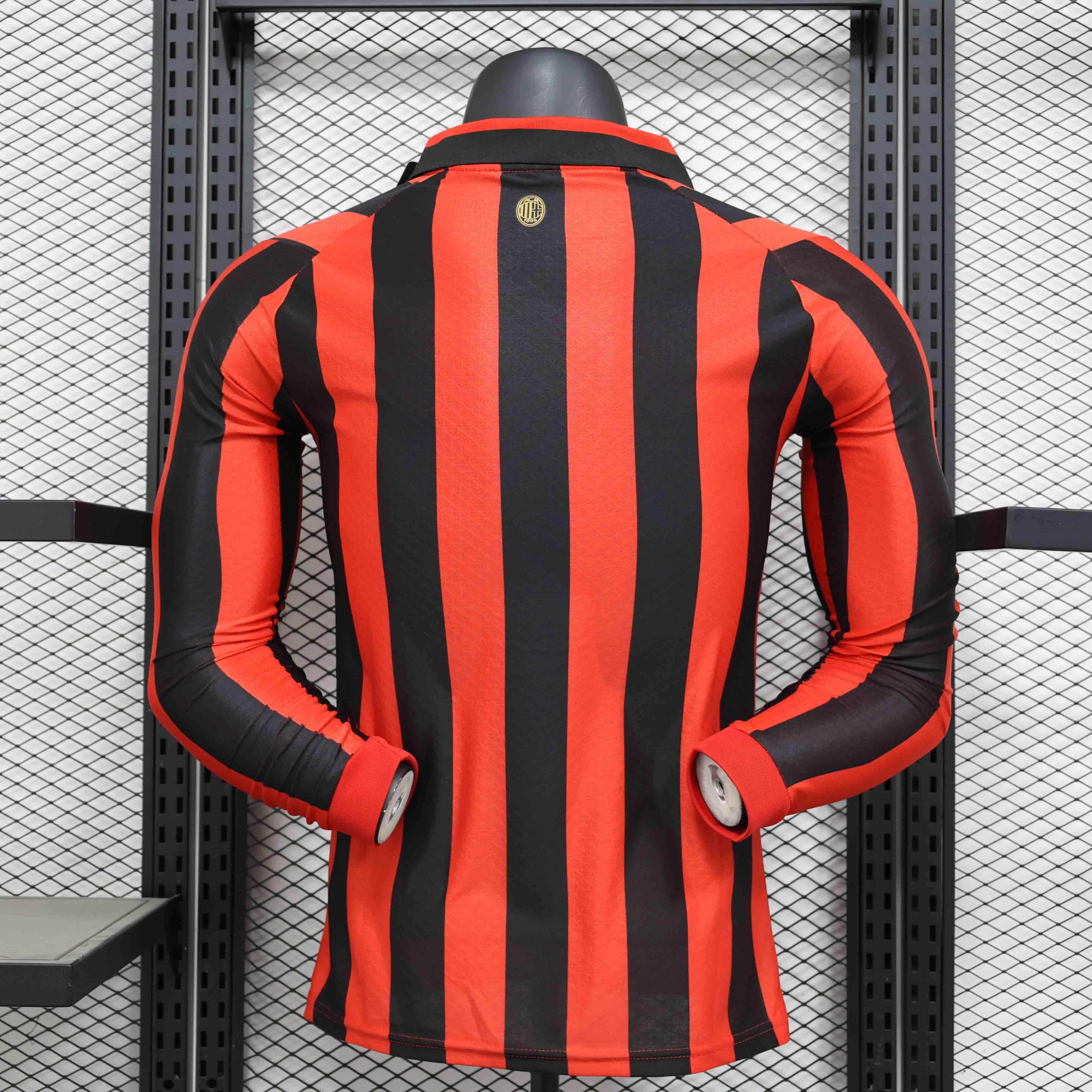 CAMISETA AC MILAN l 125th HOMBRE (VERSIÓN JUGADOR) MANGA LARGA - ZonaCamisetas