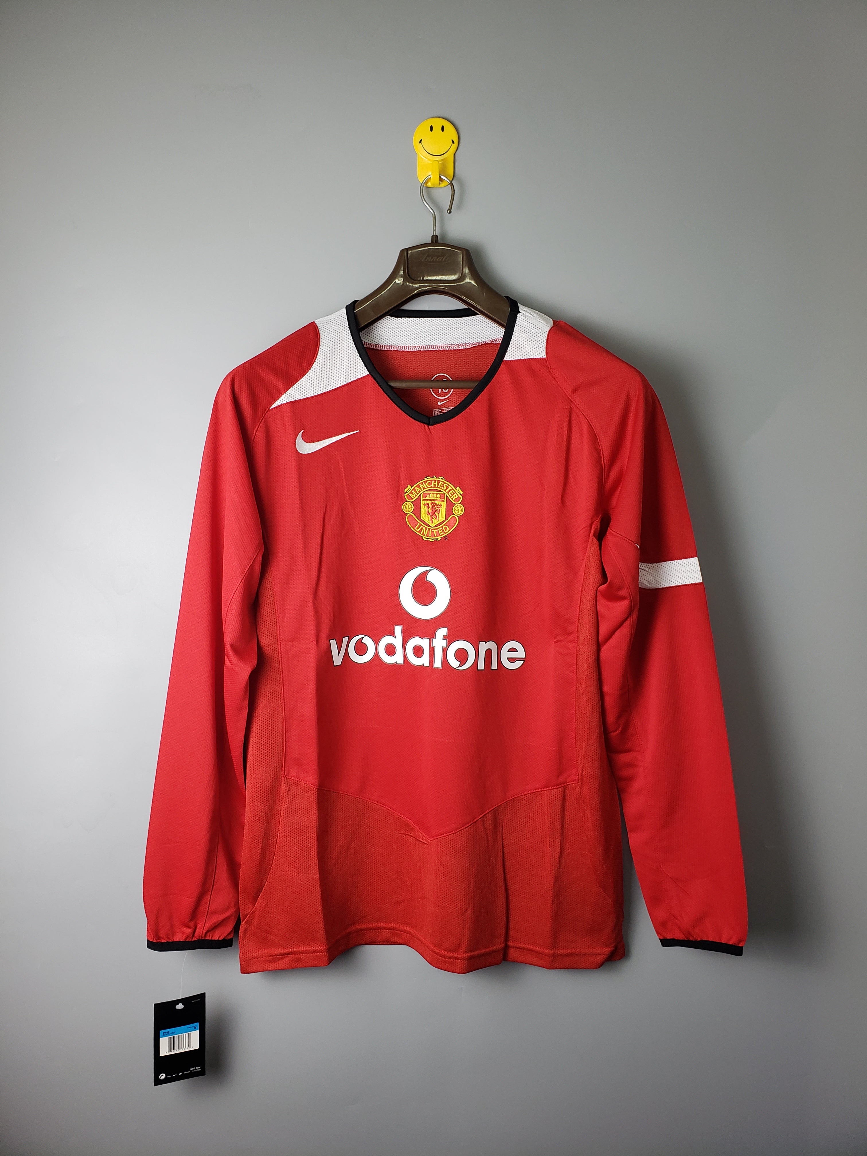 CAMISETA MANCHESTER UNITED I 04/06 HOMBRE (RETRO) MANGA LARGA