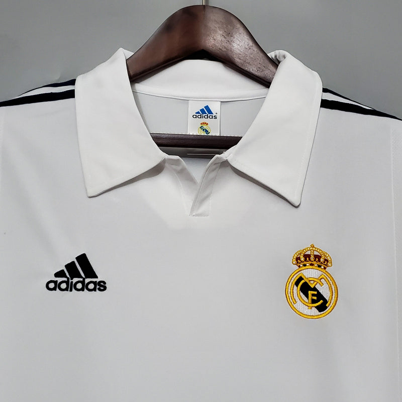 CAMISETA REAL MADRID l 01/02 MANGA LARGA HOMBRE (RETRO)