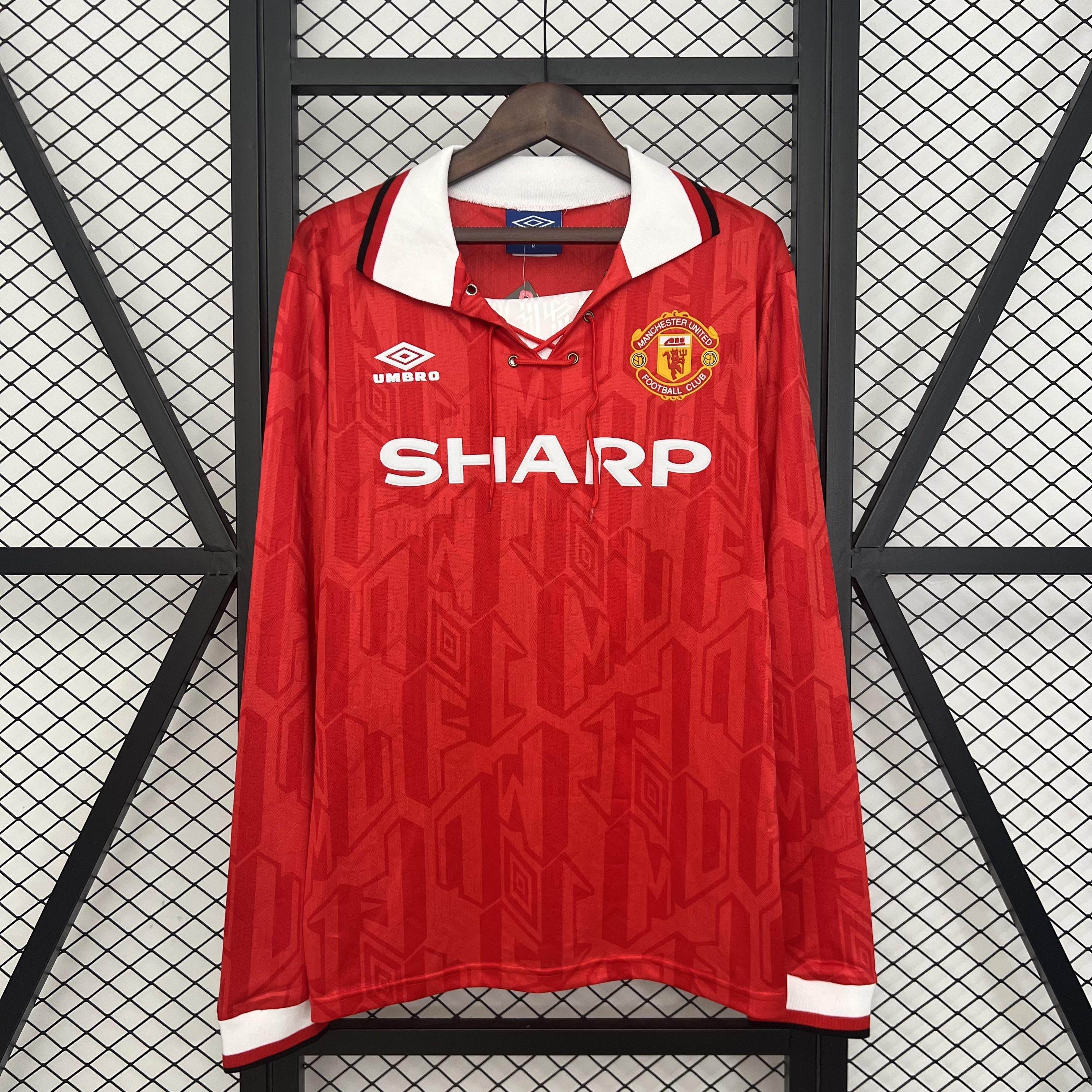 CAMISETA MANCHESTER UNITED I 92/94 HOMBRE (RETRO) MANGA LARGA - ZonaCamisetas