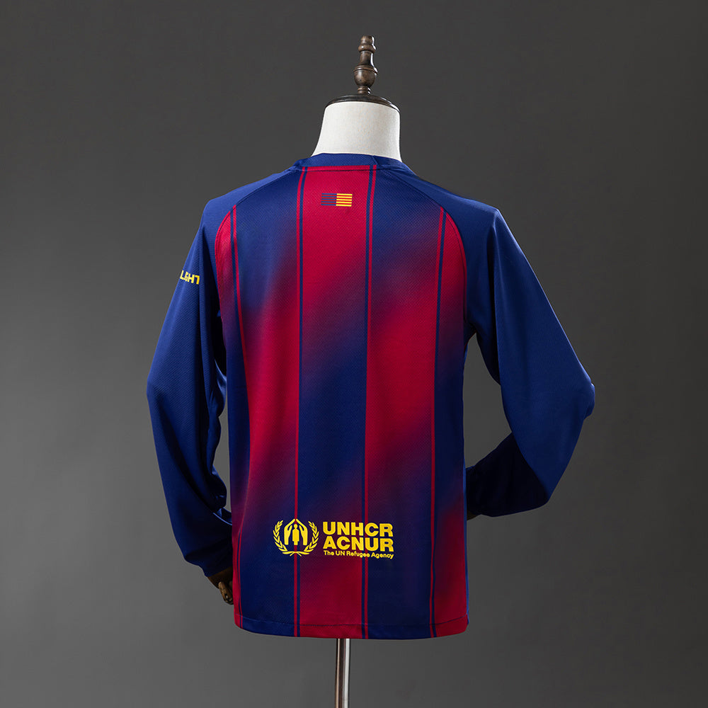 CAMISETA BARCELONA I 25/26 MANGA LARGA HOMBRE (VERSIÓN FAN)