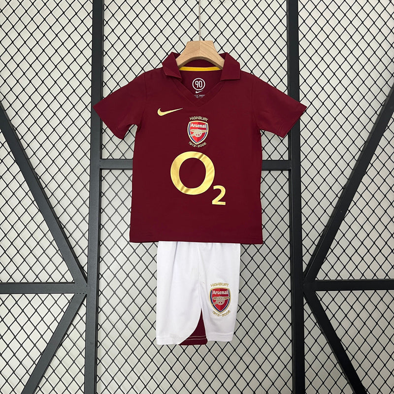 CAMISETA ARSENAL I 05/06 CONJUNTO INFANTIL (RETRO) - Zona Camisetas