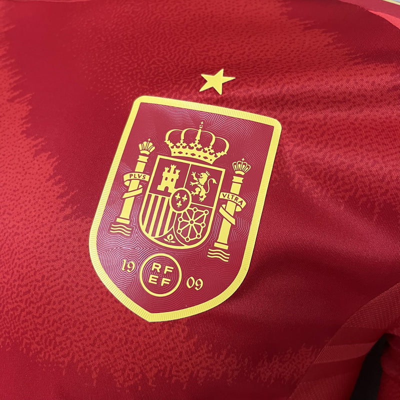 CAMISETA ESPAÑA I EURO 2024 MANGA LARGA HOMBRE (VERSIÓN JUGADOR)