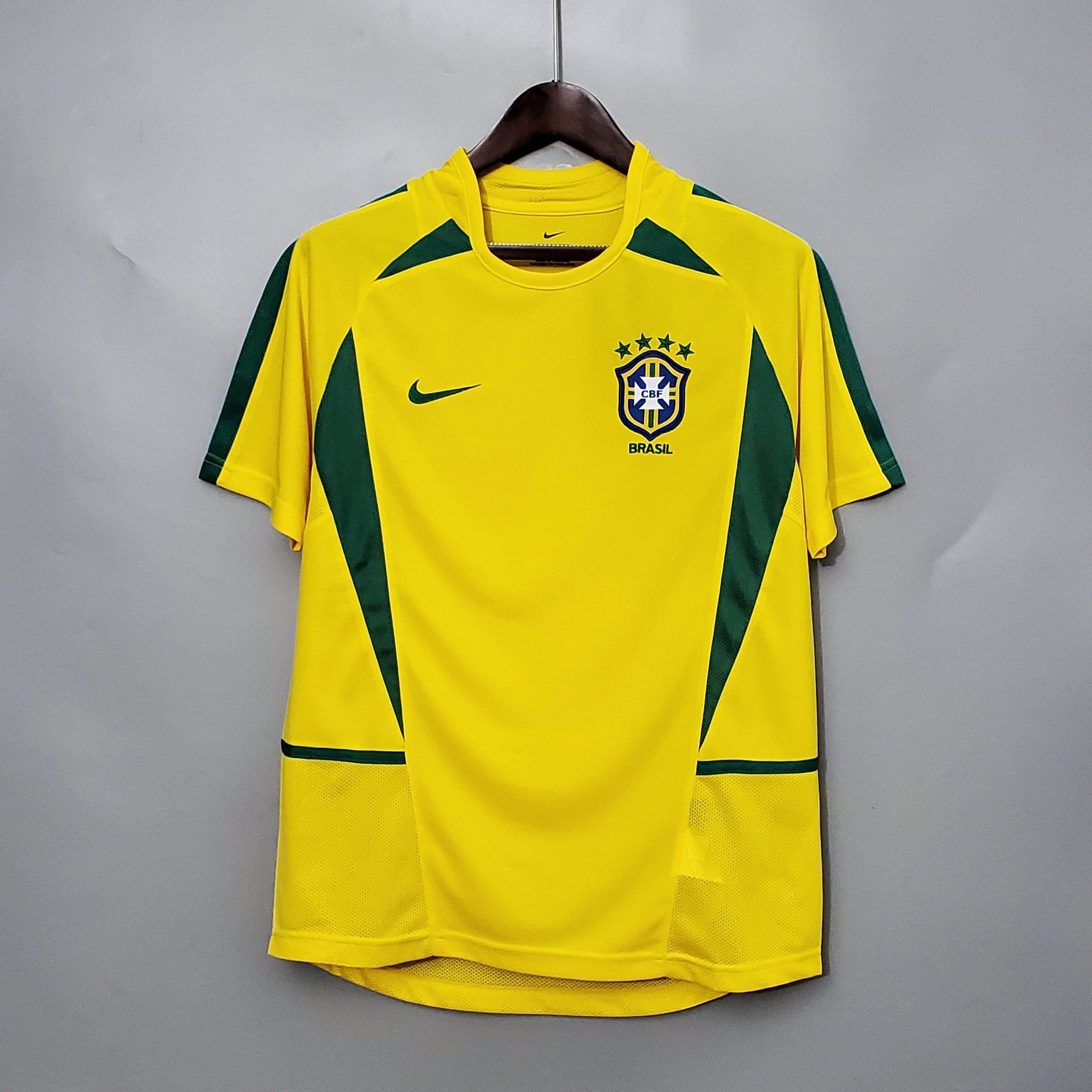 CAMISETA BRASIL I 2002 HOMBRE (RETRO) - ZonaCamisetas