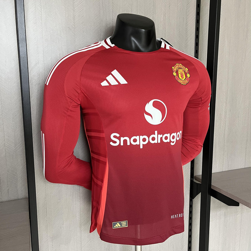 CAMISETA MANCHESTER UNITED I 24/25 MANGA LARGA HOMBRE (VERSIÓN JUGADOR)