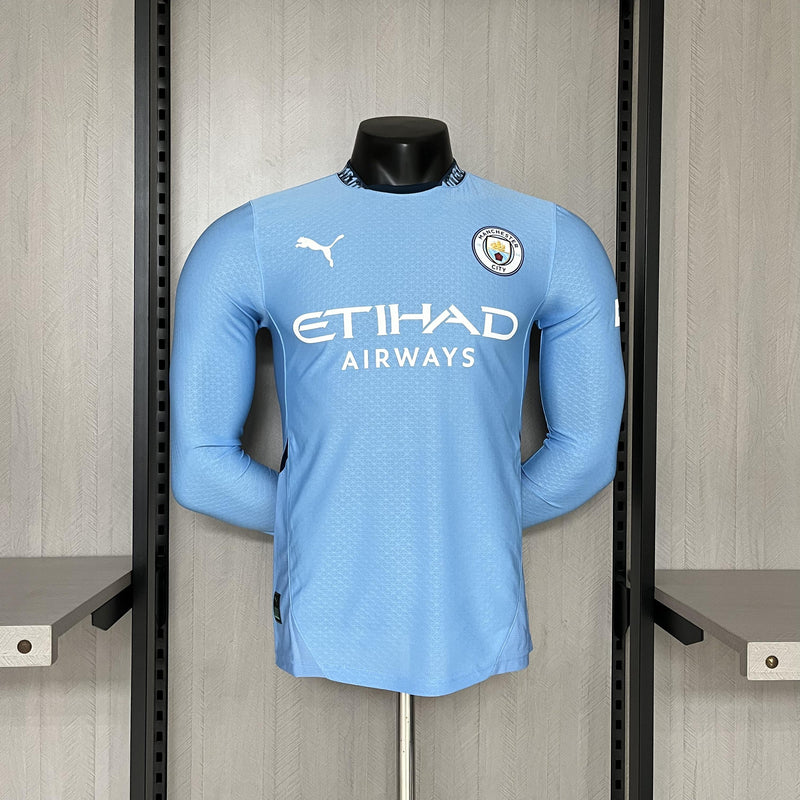 CAMISETA MANCHESTER CITY I 24/25 MANGA LARGA HOMBRE (VERSIÓN JUGADOR)