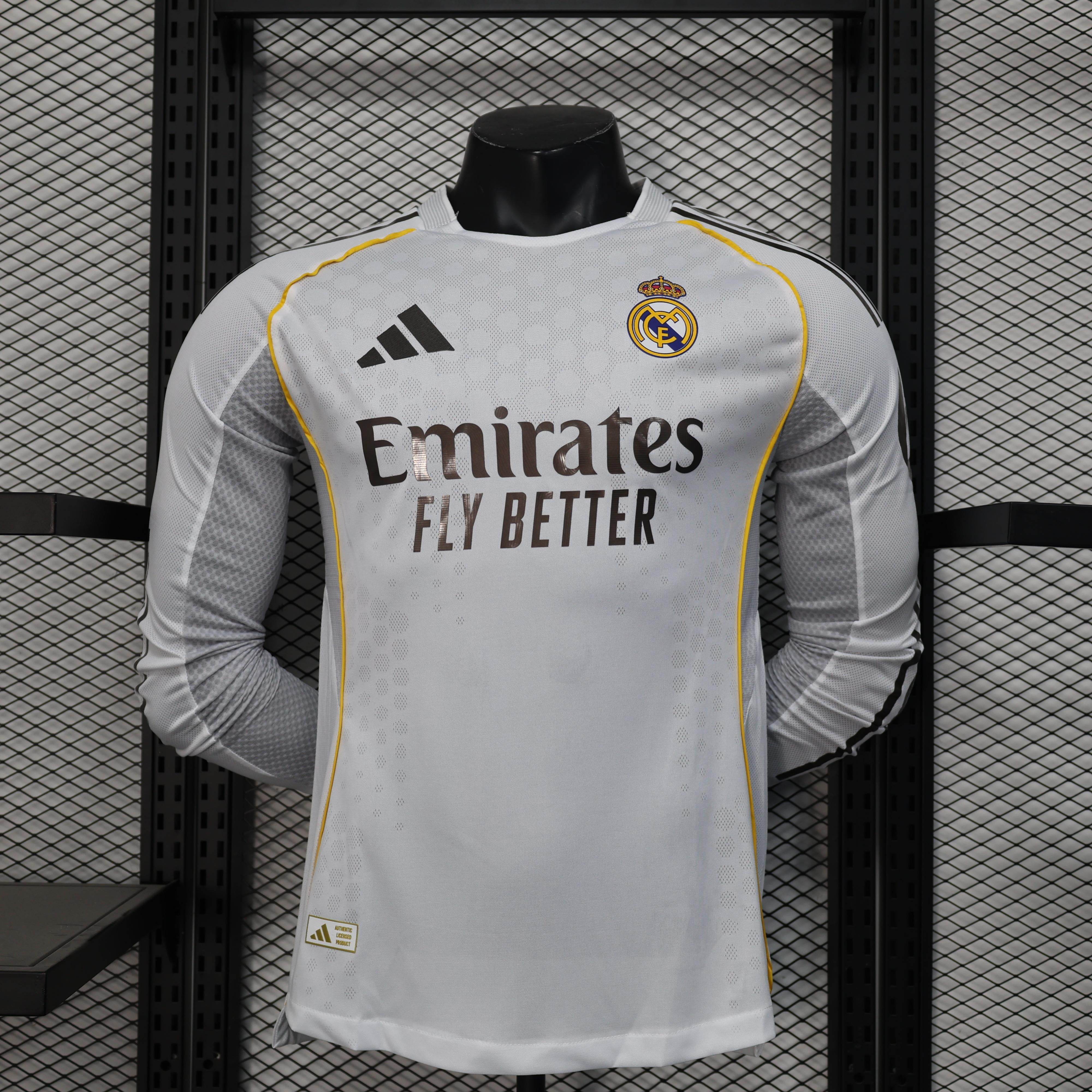 CAMISETA REAL MADRID I 25/26 HOMBRE (VERSION JUGADOR) MANGA LARGA - ZonaCamisetas