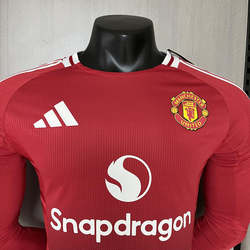 CAMISETA MANCHESTER UNITED I 24/25 MANGA LARGA HOMBRE (VERSIÓN JUGADOR)