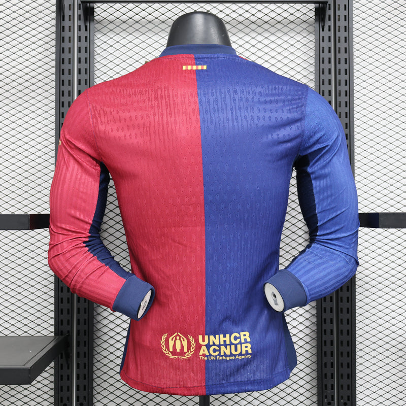 CAMISETA BARCELONA I 24/25 HOMBRE MANGA LARGA (VERSIÓN JUGADOR)